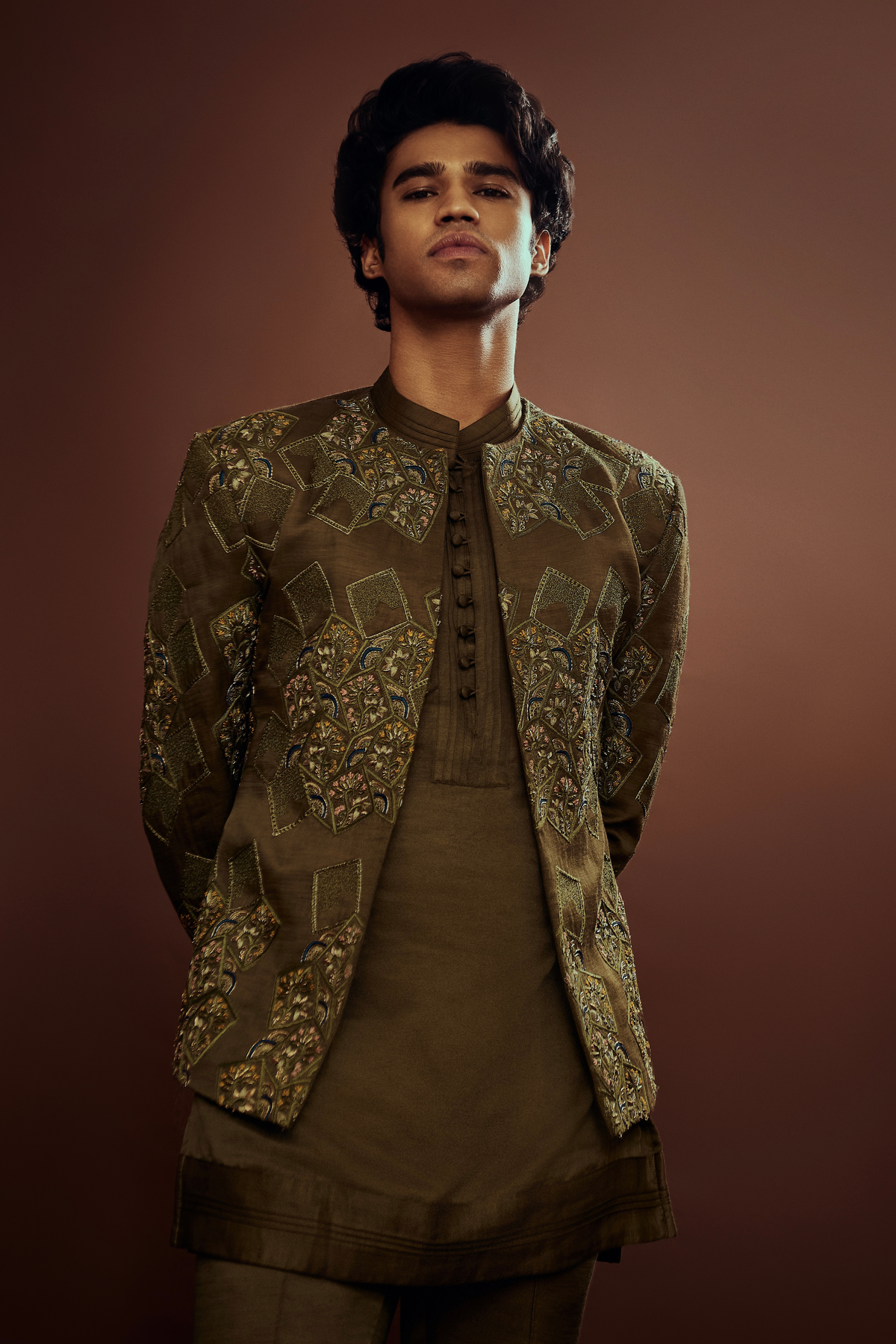 Babil Khan In The Olives Short Jacket Set