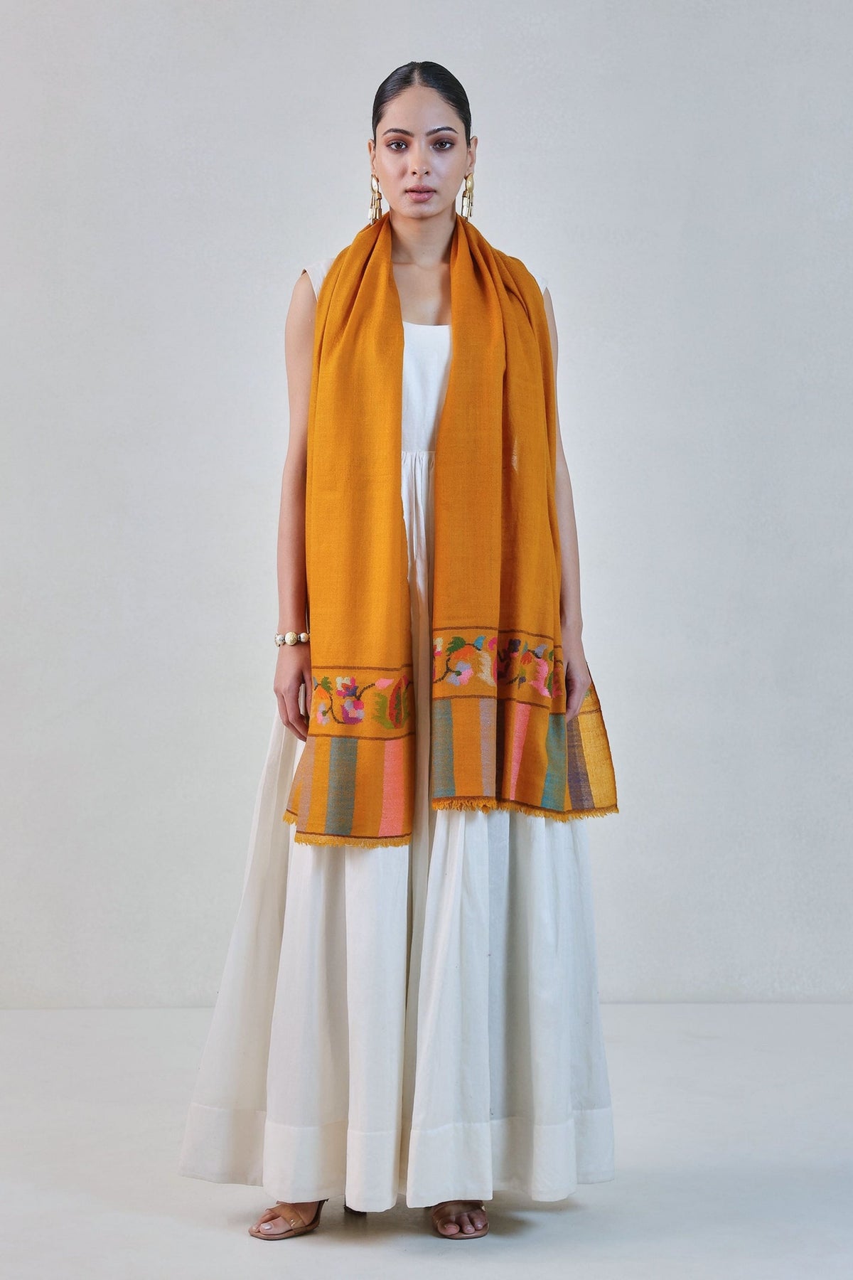 Kani Palla Mustard Stole