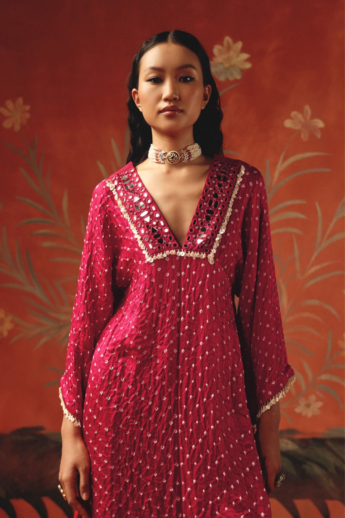 V Neck Asym Kurta