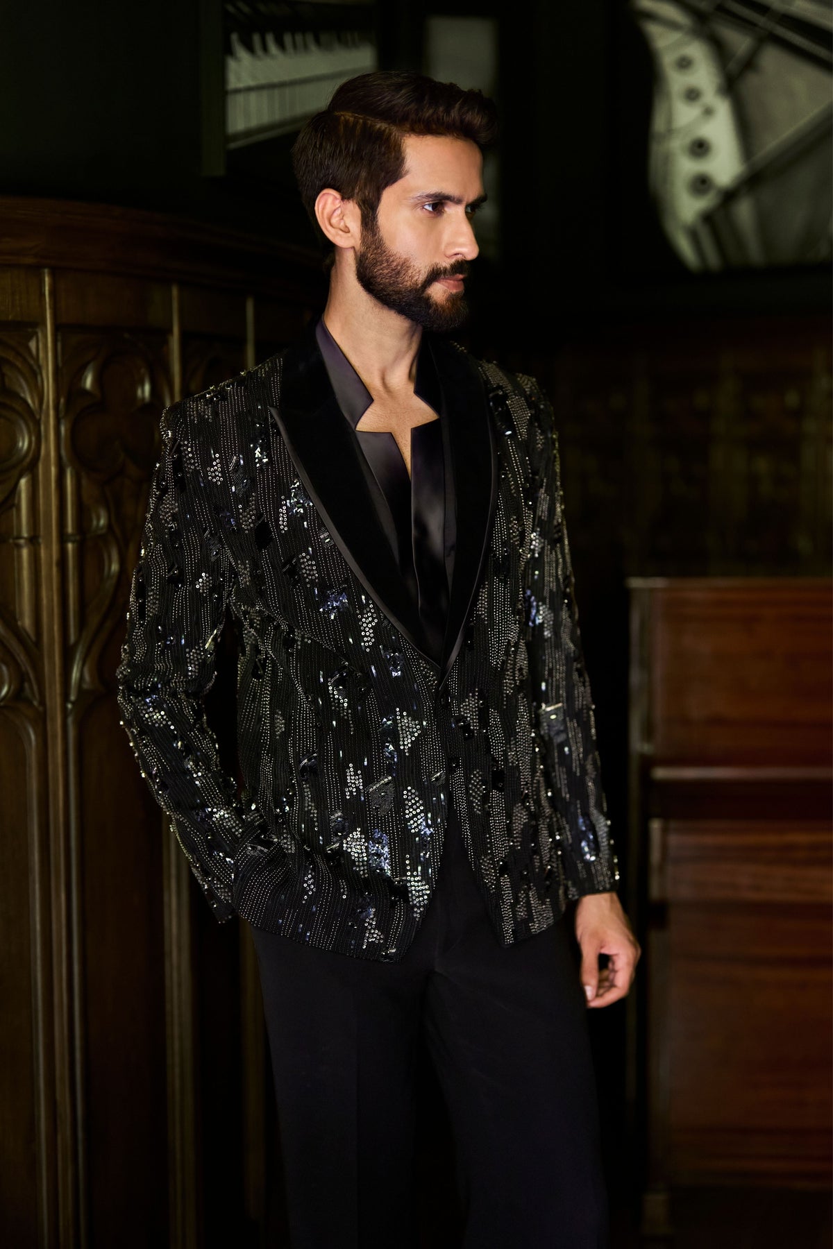 Midnight Monarch Blazer Set