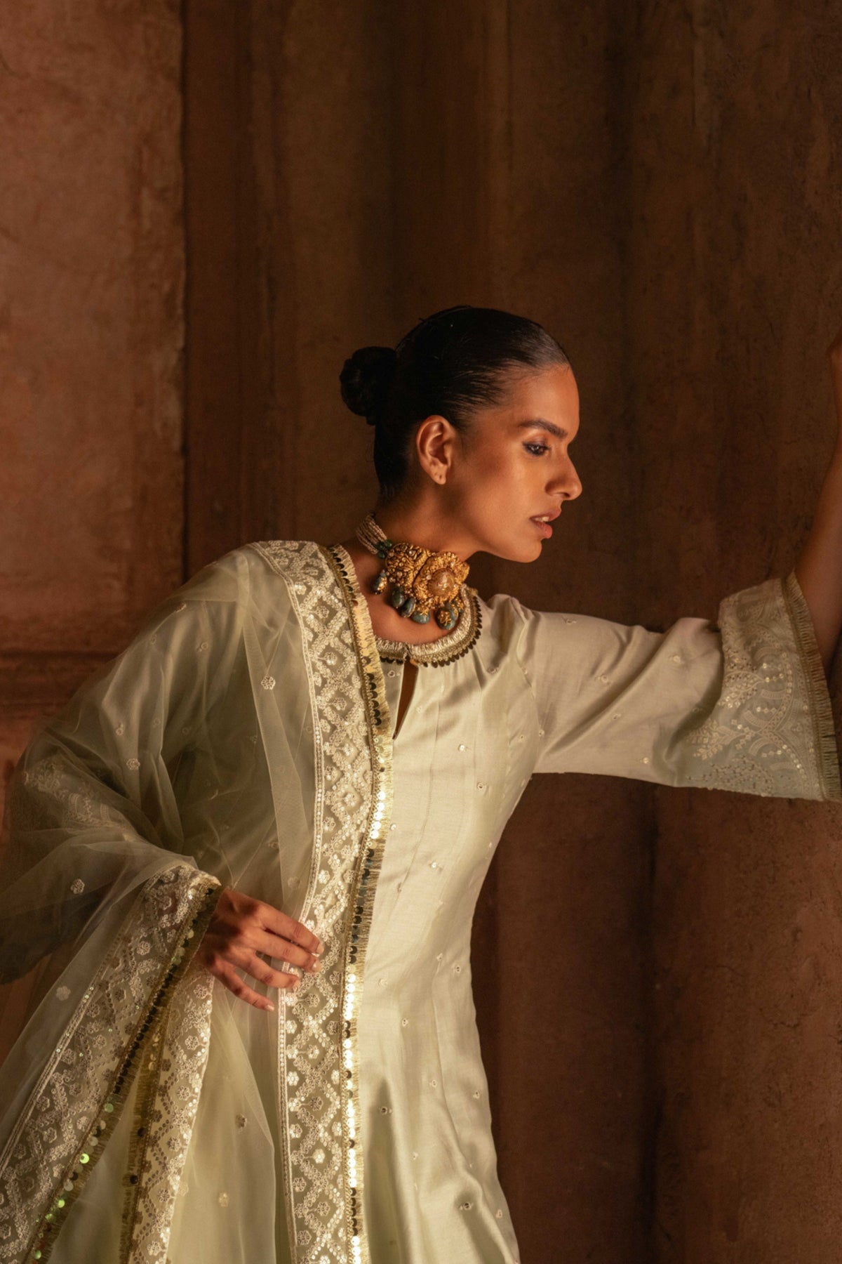 Forest Mint Anarkali Set