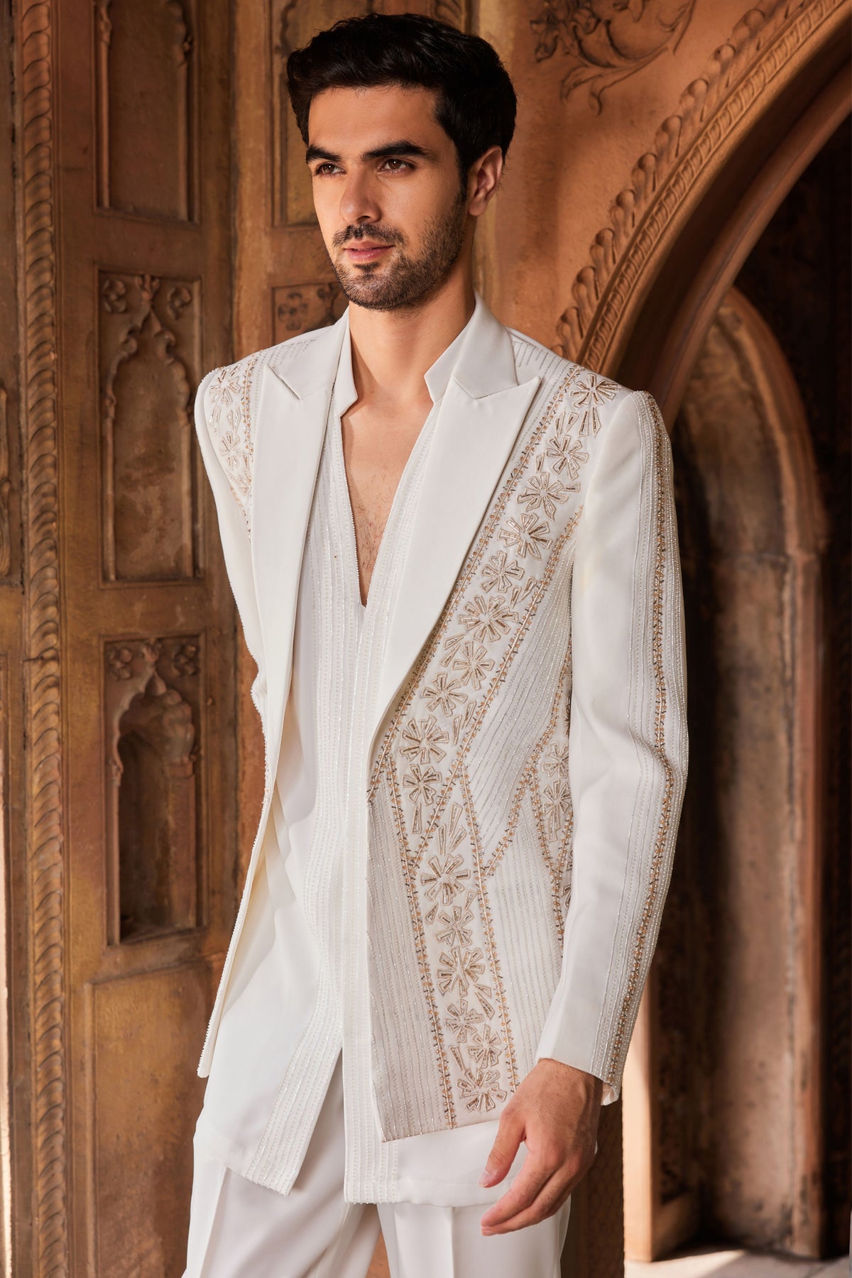 Israt Embroidery Jacket Set