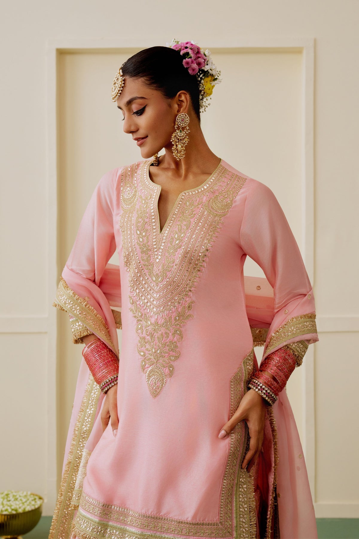Shaazneen Pink Sharara Set