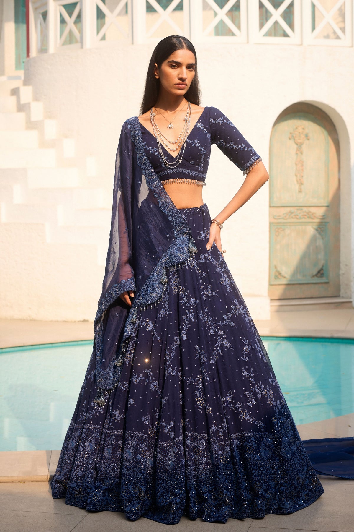 Auria Chikankari Lehenga Set