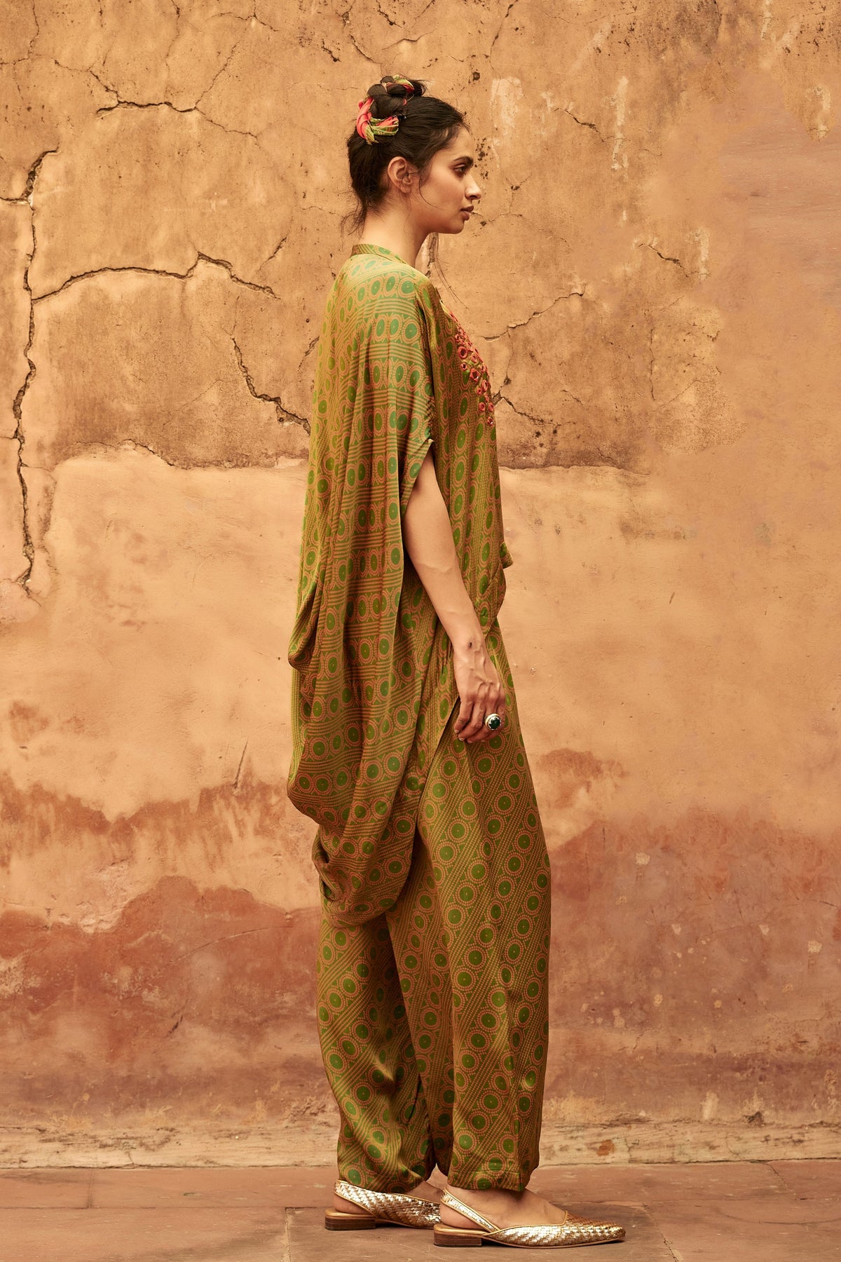 Green Cowl Co-ord Set