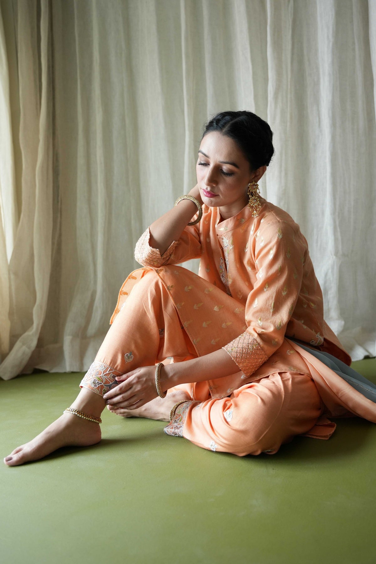 Orange Kurta Set