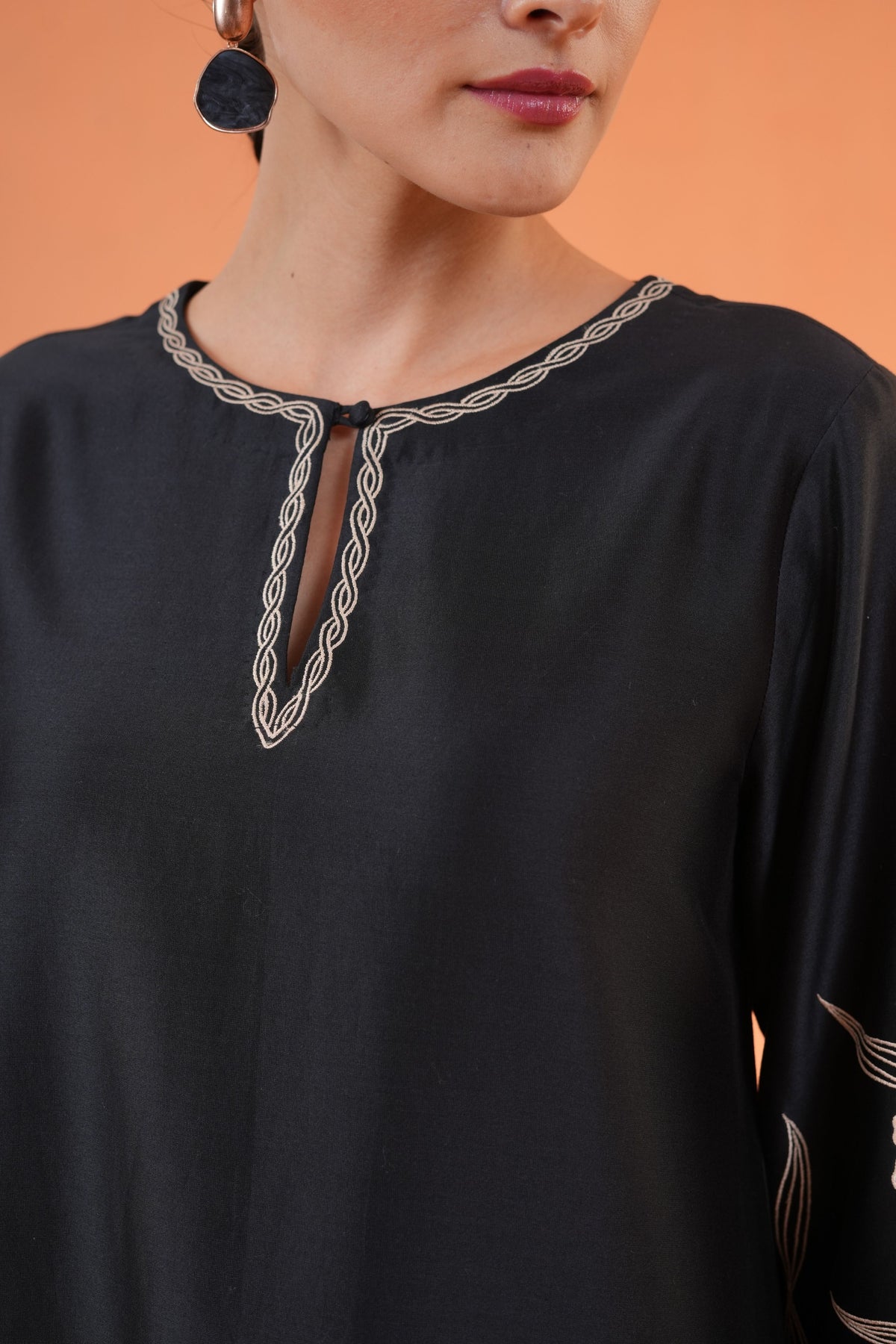 Black Oasis Tunic Set