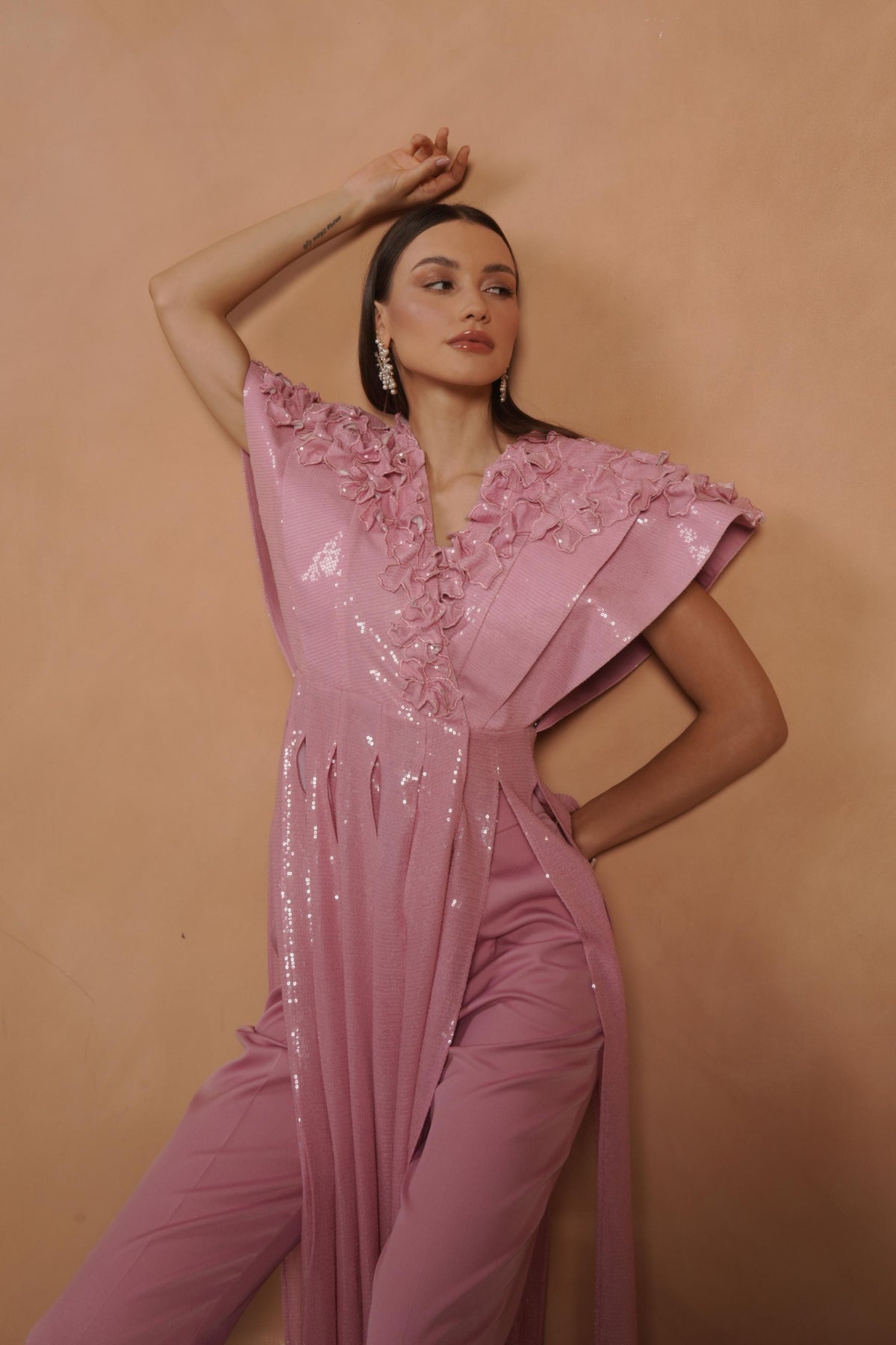 Structured Pannel Set With Pants