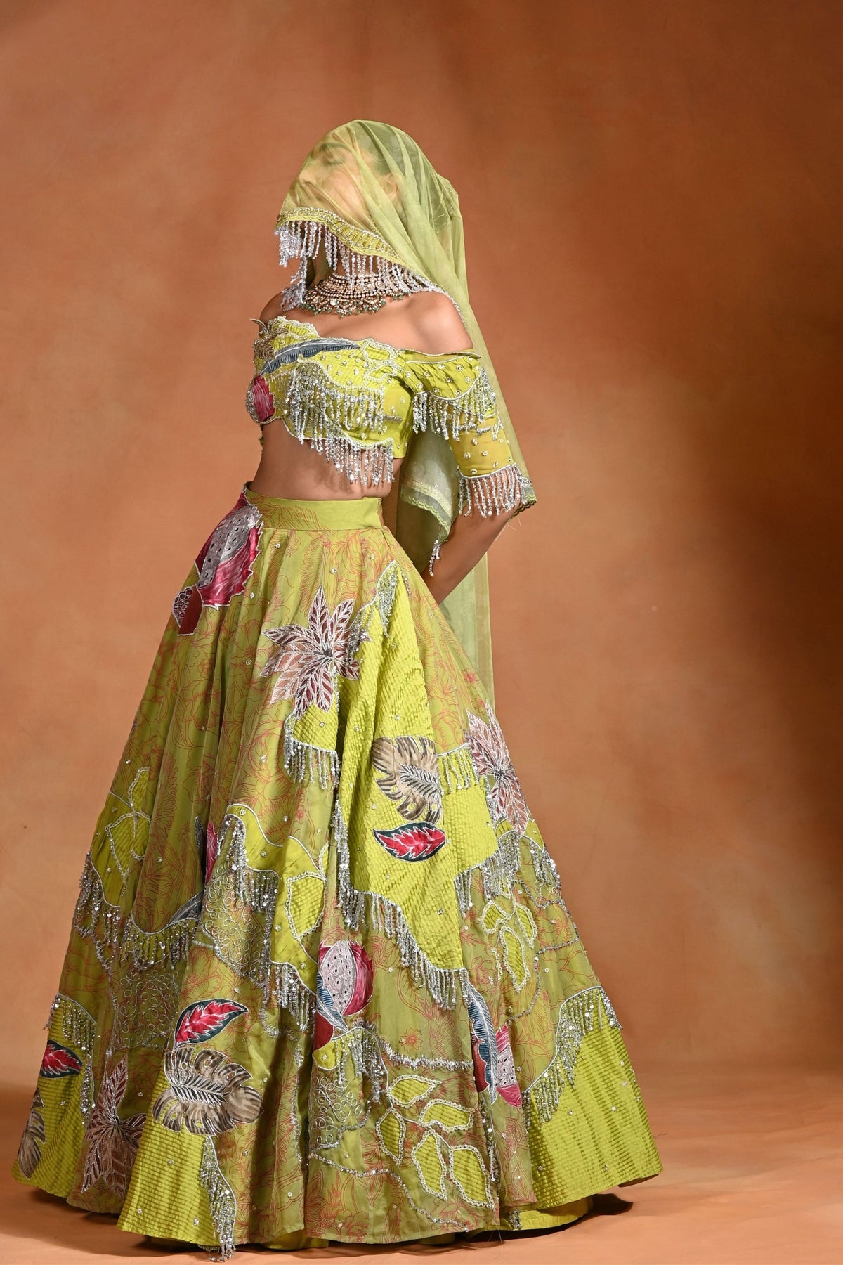 Brat Lime Lehenga Set