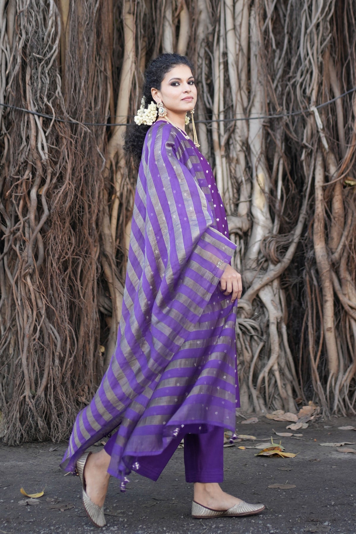 Devika Purple Elegance Kurta Set