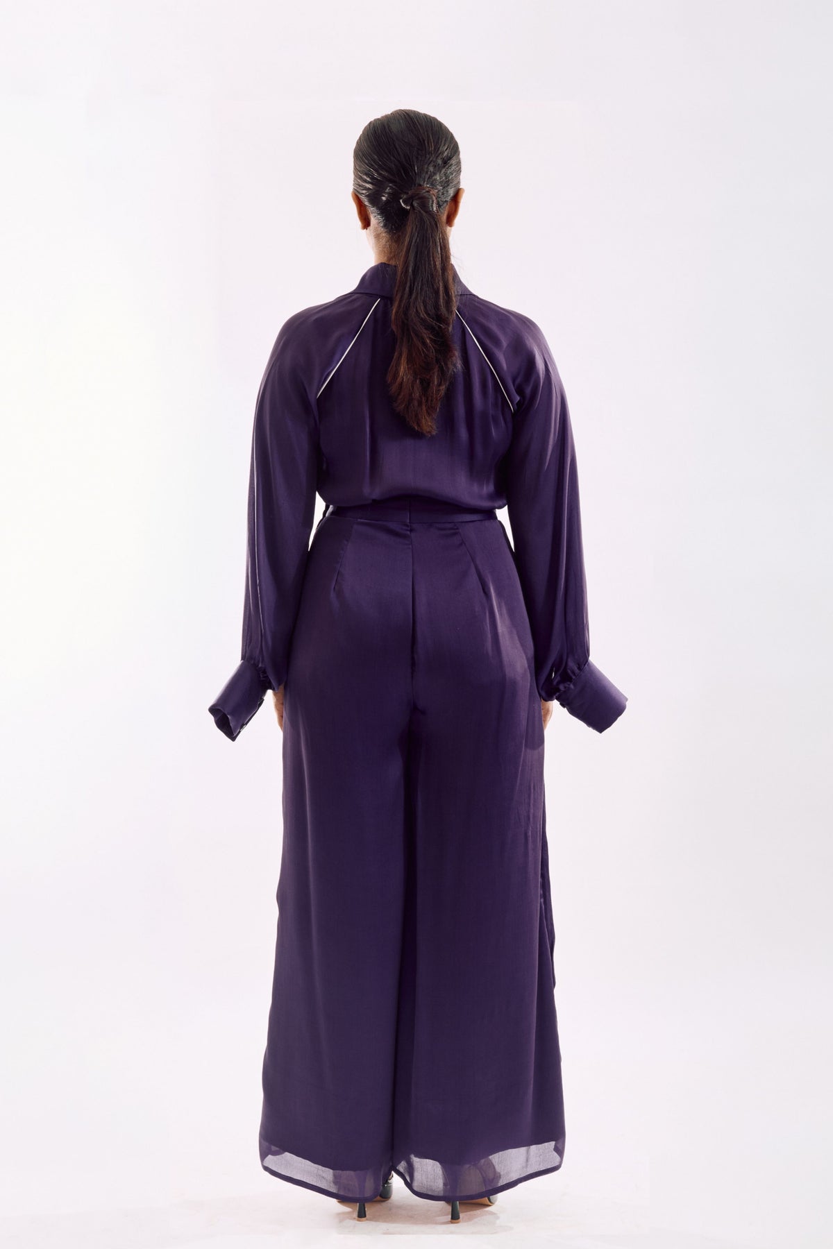Purple Panneled Co-ord Set