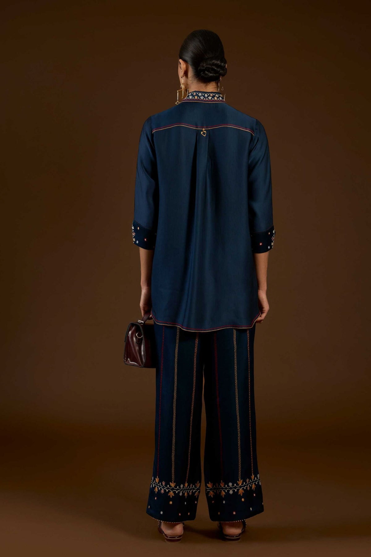 Blue Aari Co-ord Set