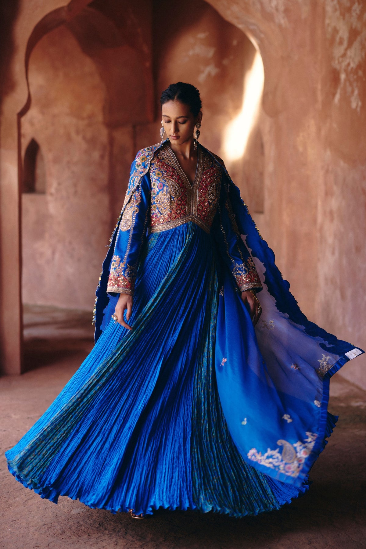 Gulrez Crushed Anarkali Set