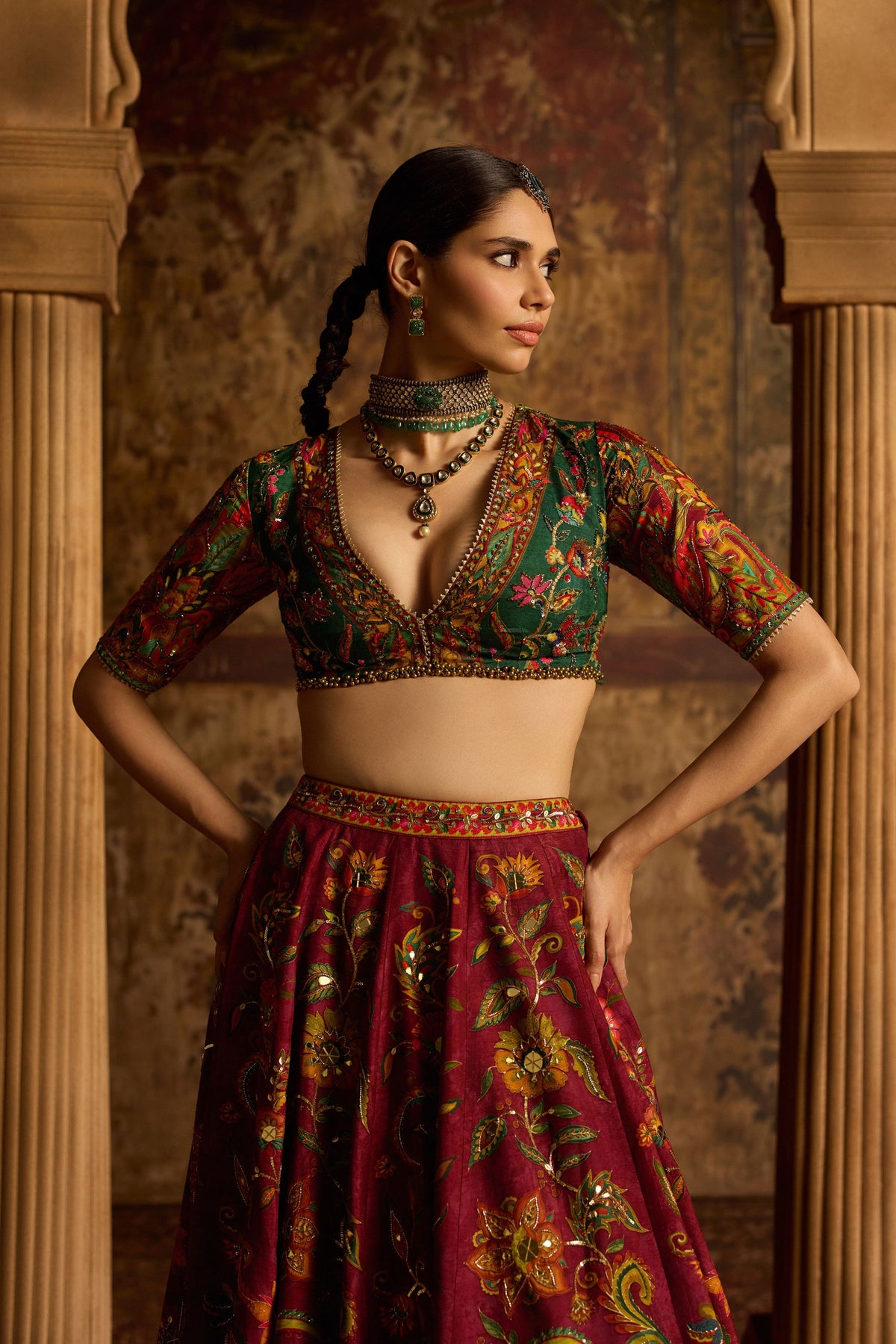 Riddhima Rust Lehenga Set