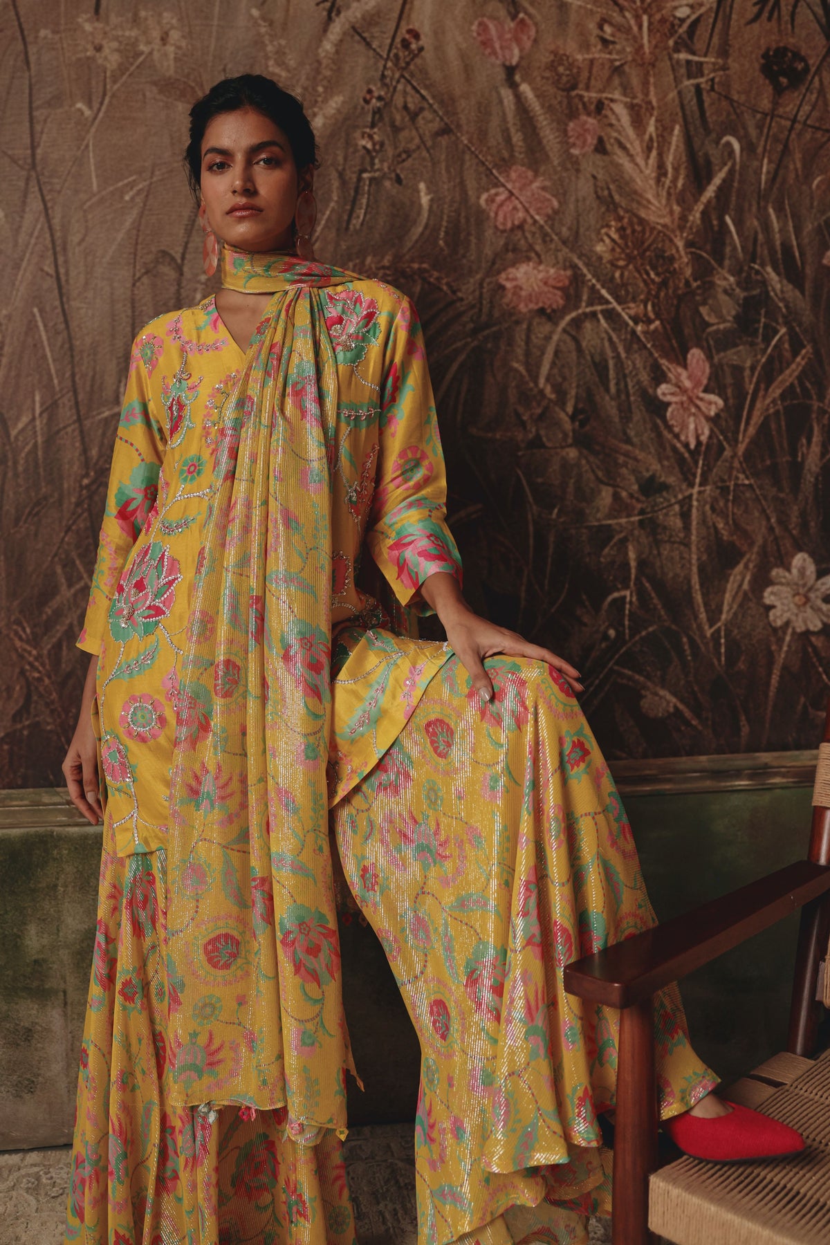 Solstice Bloom Sharara Set