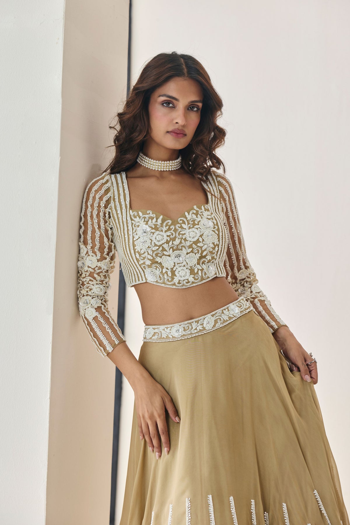 Sage Lehenga Set