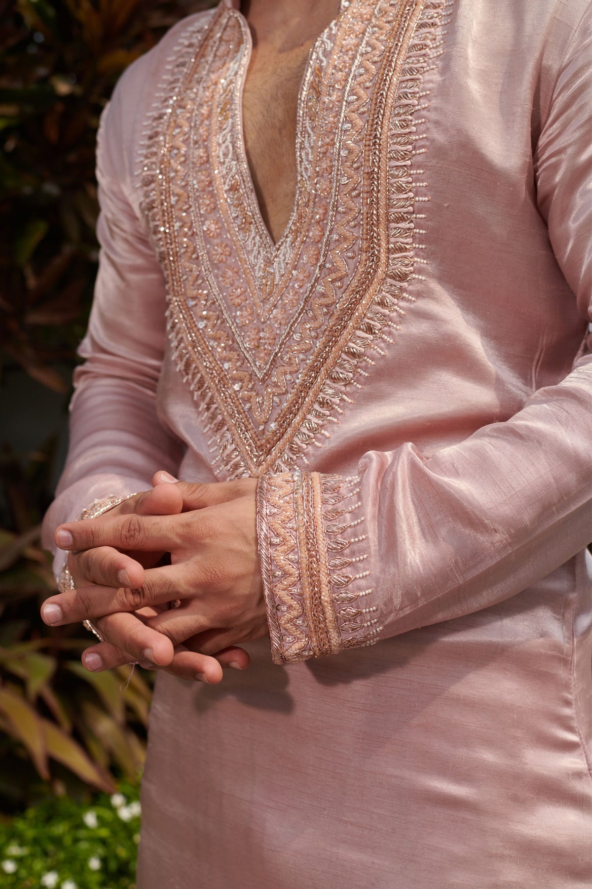 Icy Pink Mens Kurta Set