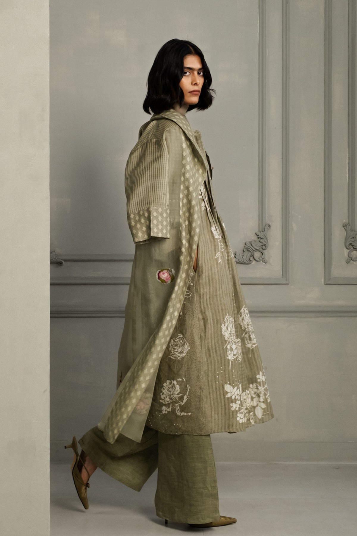 Sage Organza Jacket Set