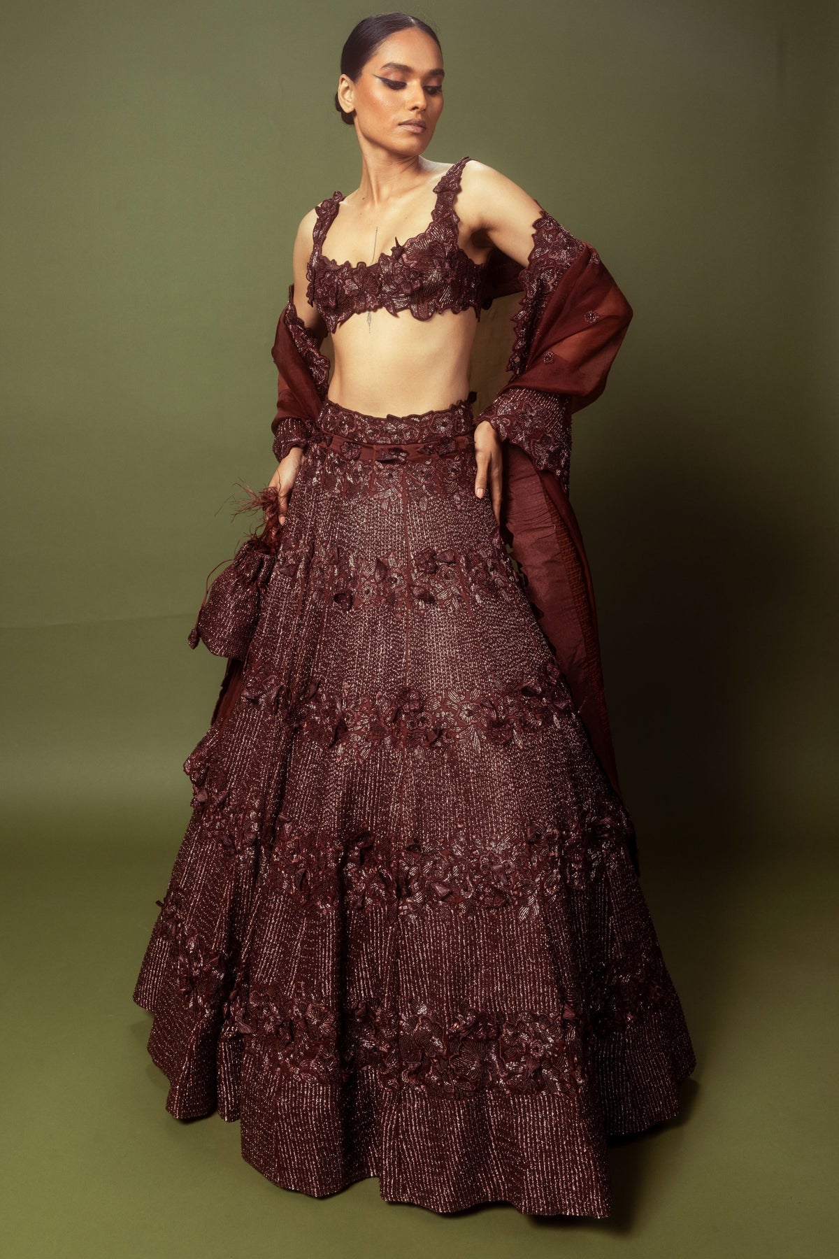 Russet Brown Lehenga