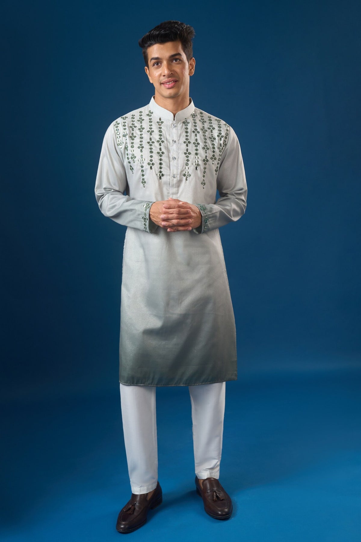 Green Ombre Kurta Set
