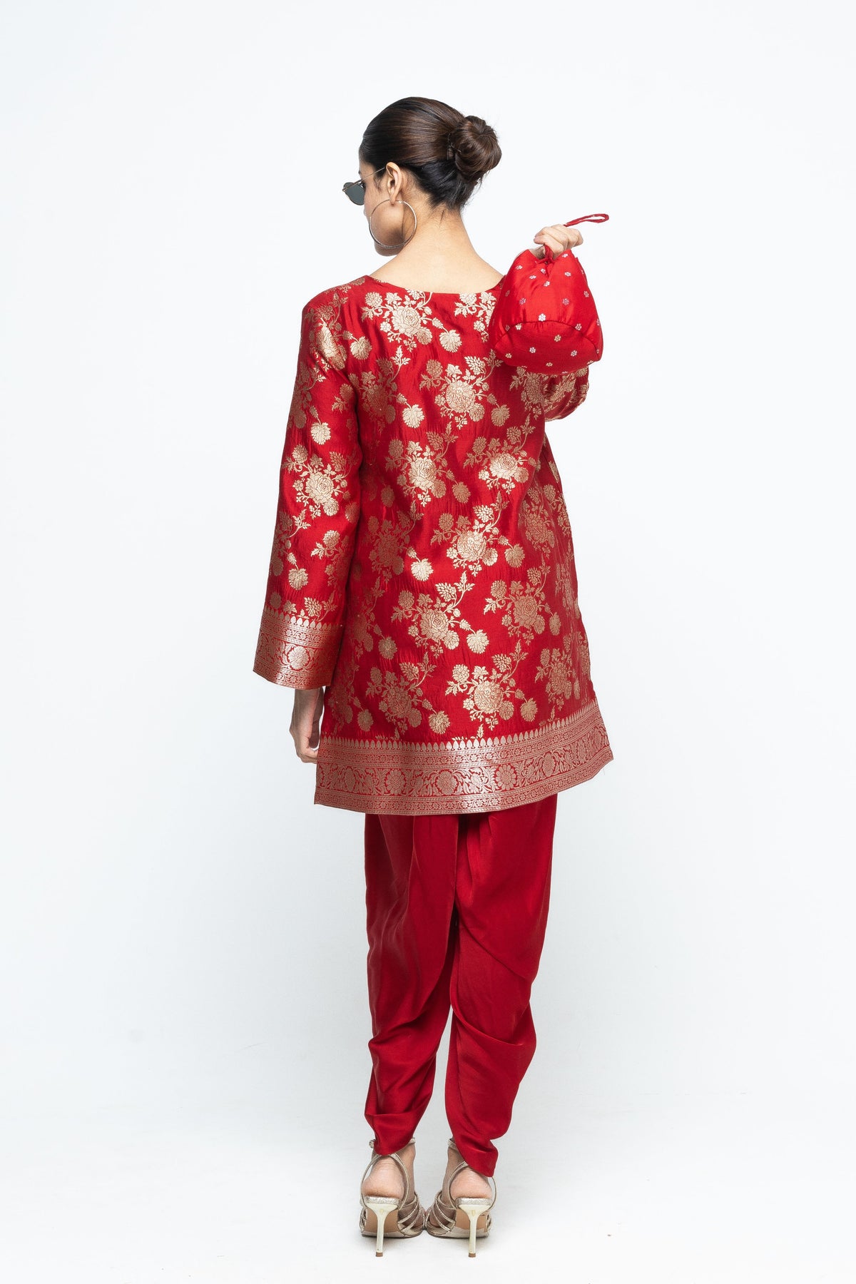 Gul Floral Red Tunic Set