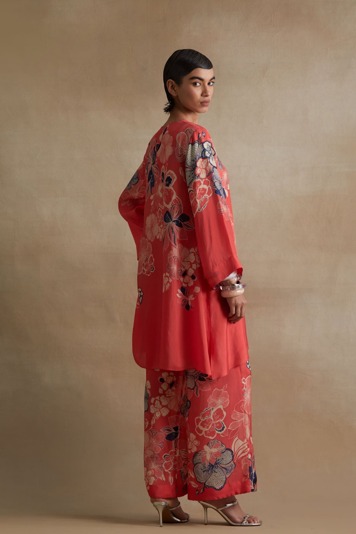 Tomato Bold Floral Print Tunic Set