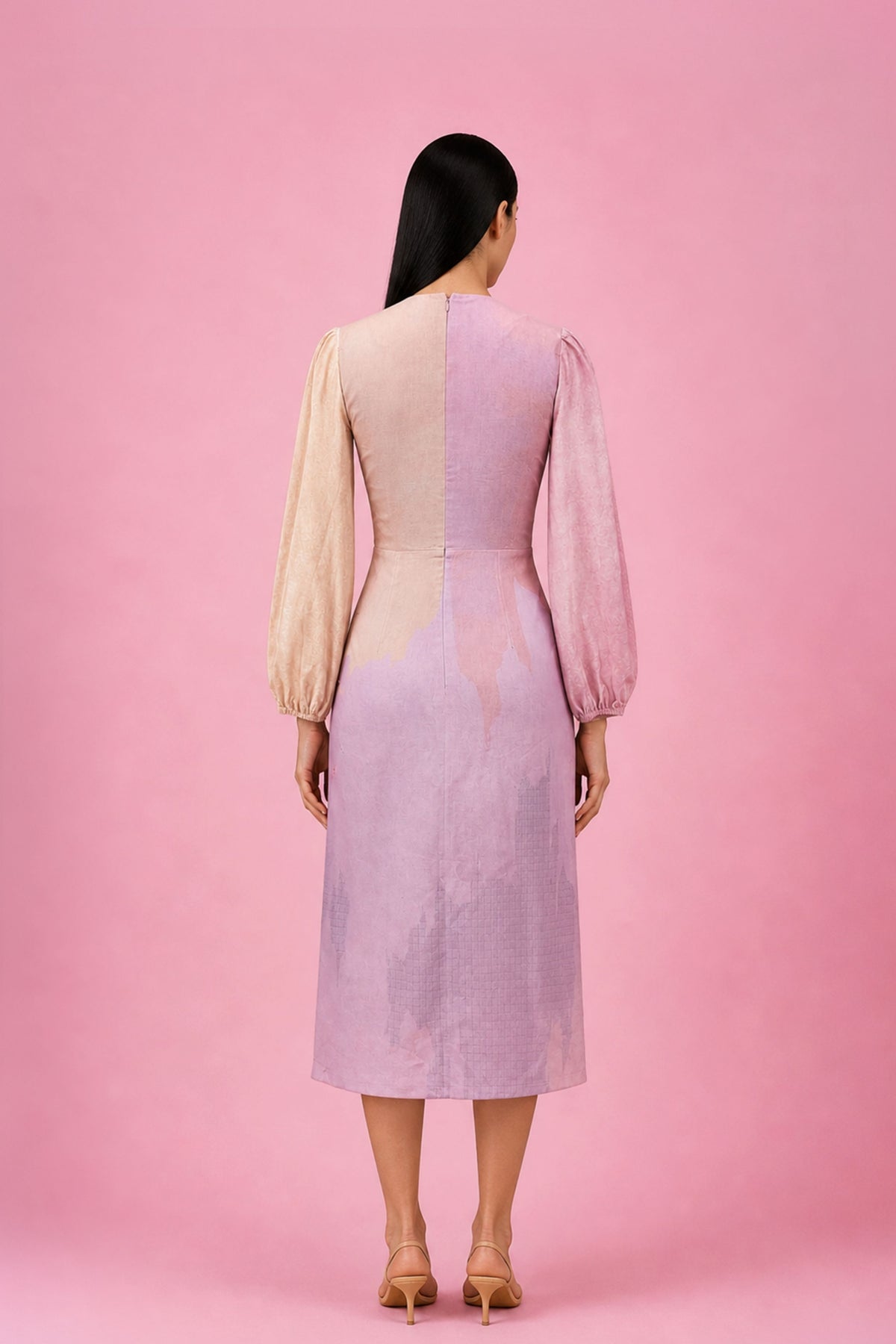 Ikat Cutwork Midi Dress