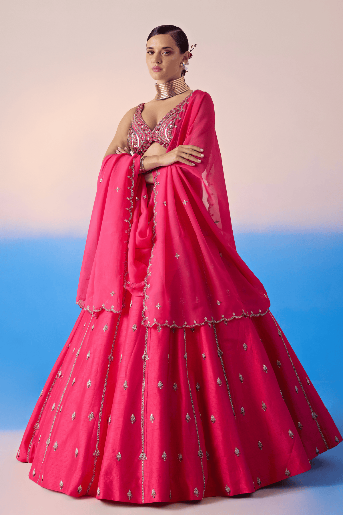 Hot Pink Lehenga Set