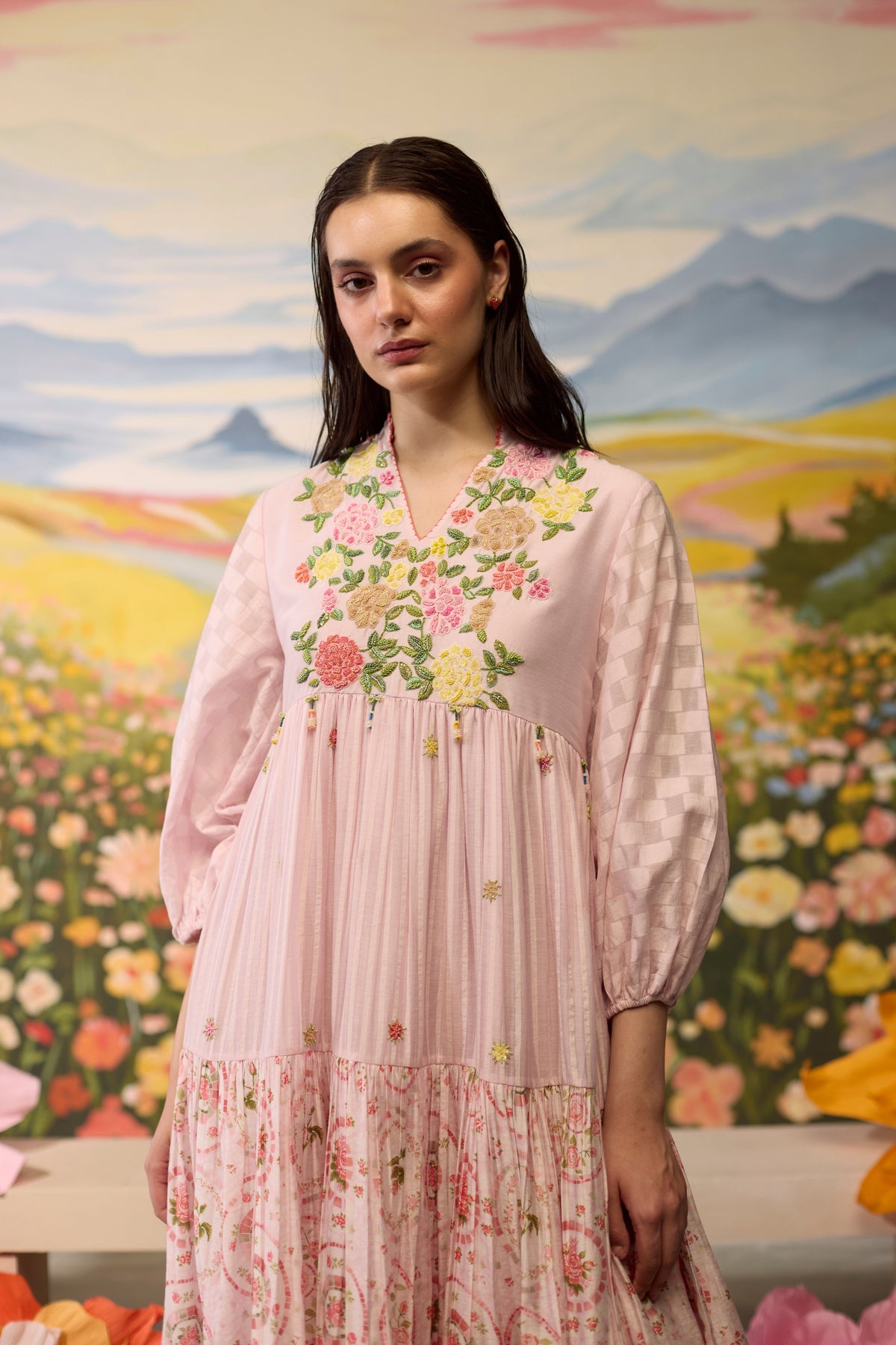 Lavender Floral Dress