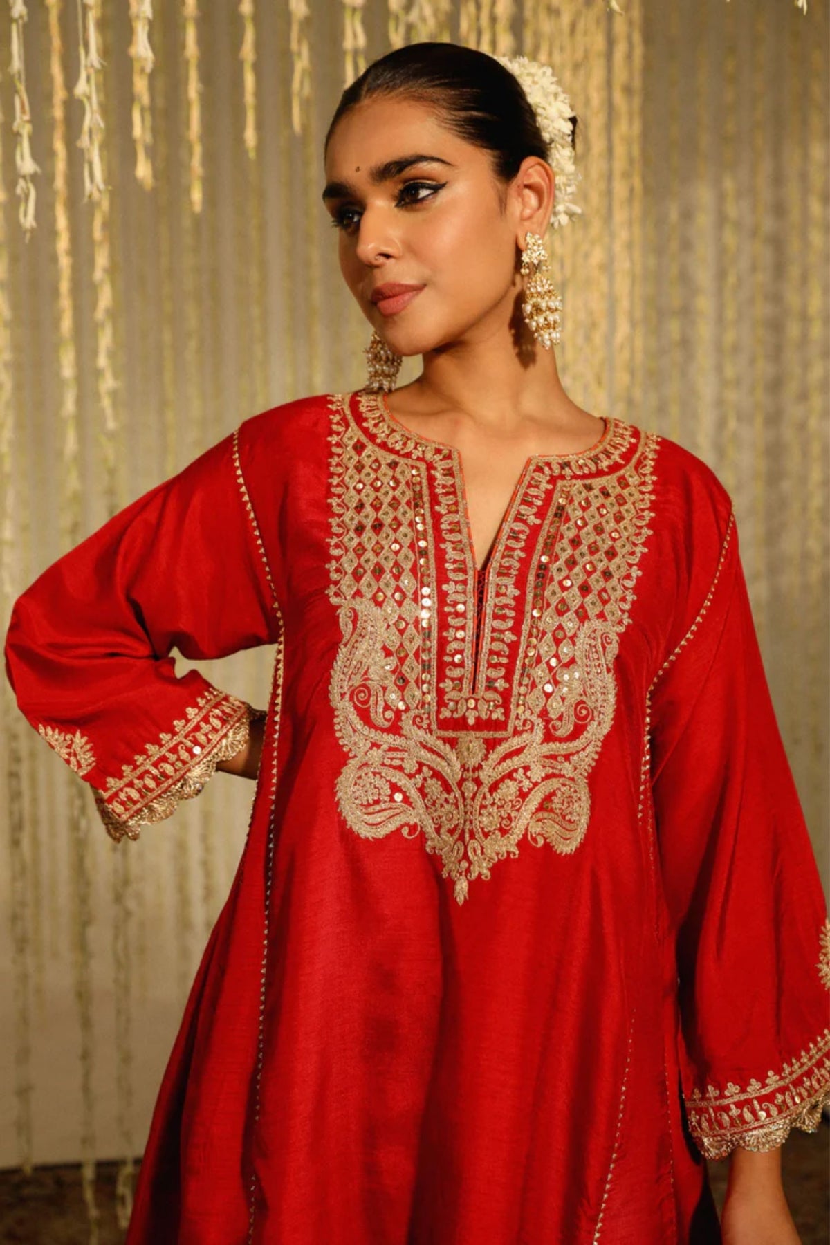 Mehreen Red Kurta Set