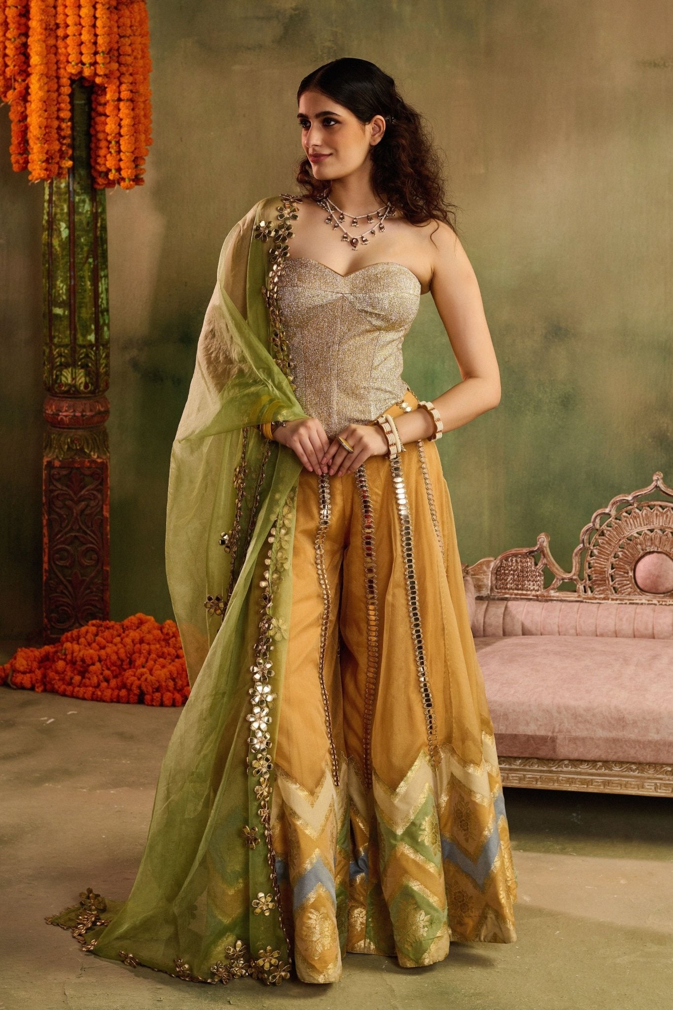 Chamkeeli Haldi Sharara Set - Reeti Arneja - Elahe