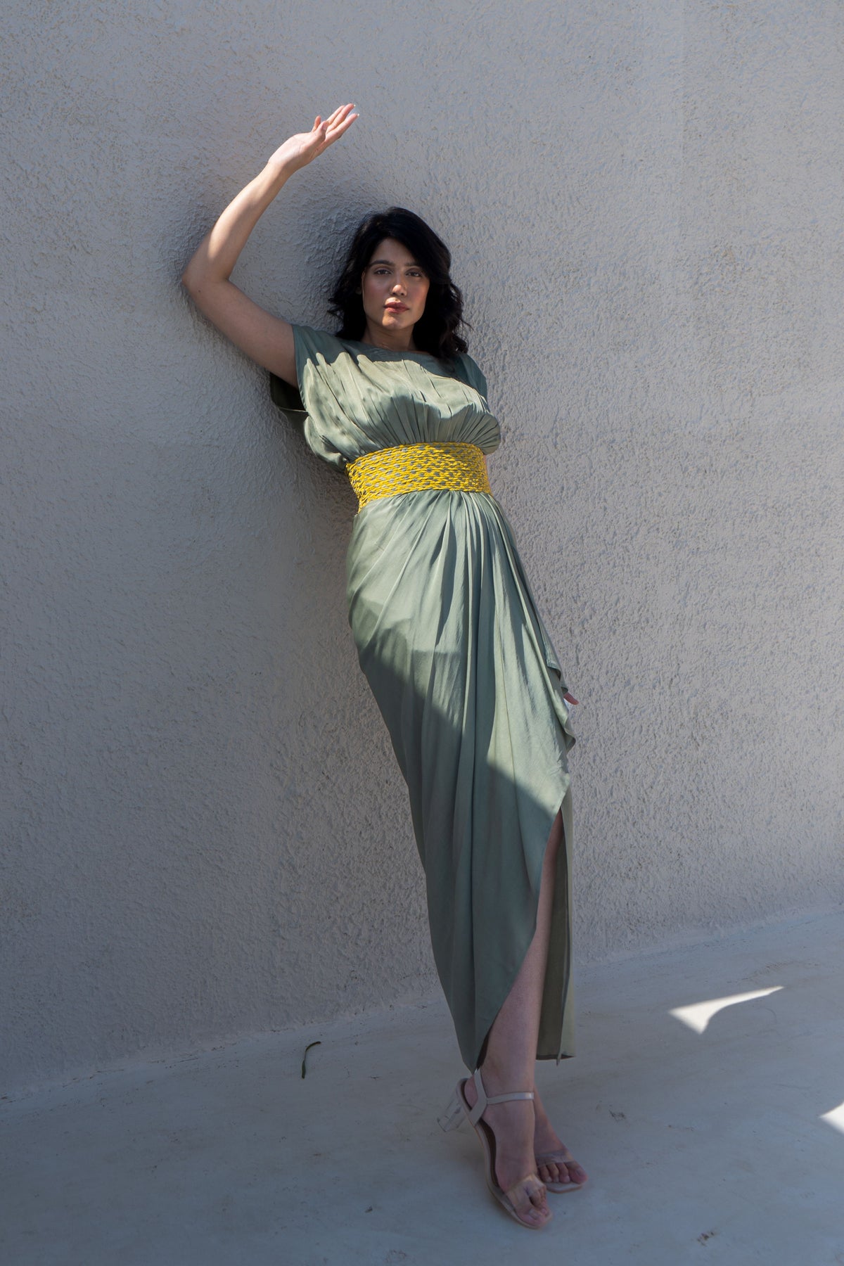 Yellow-green Cocktail Gown