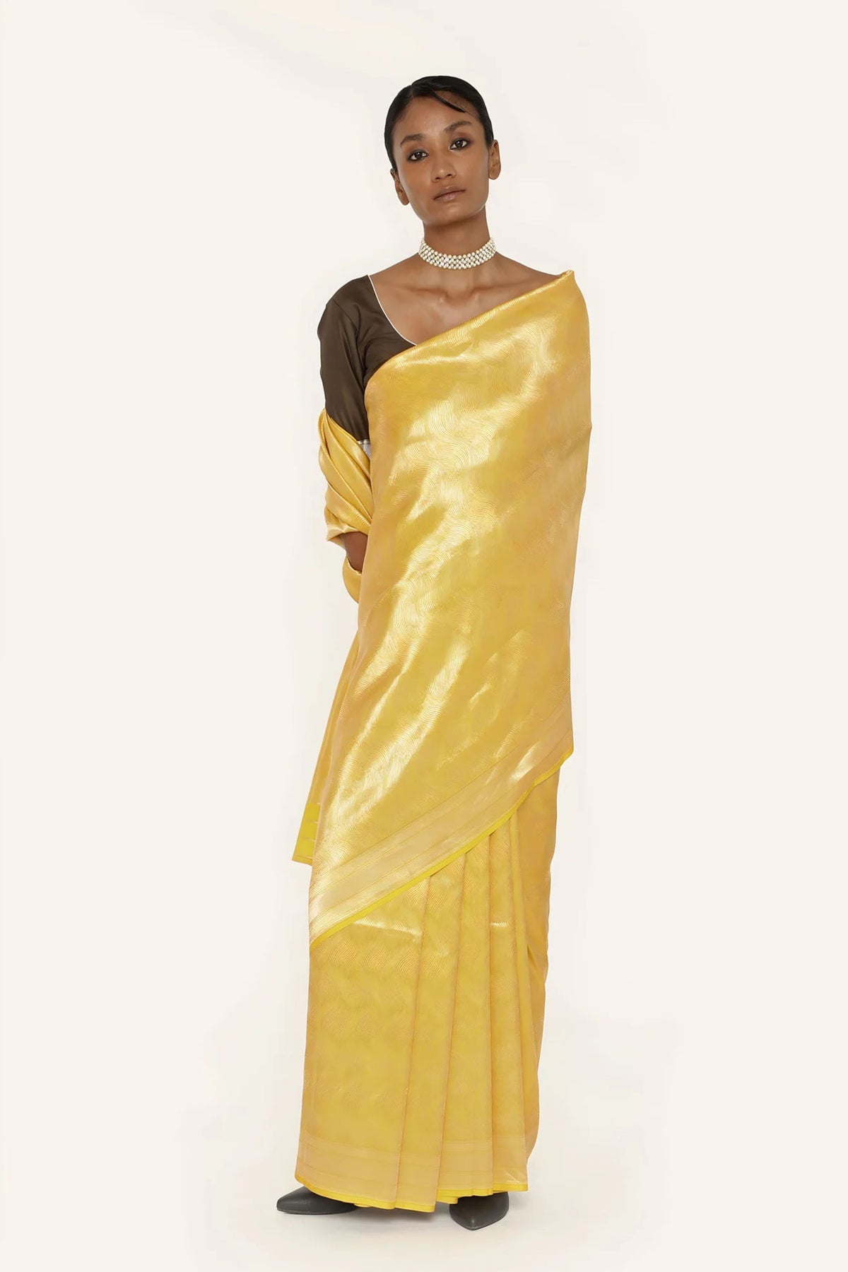 Mustard Gold Jari Sarees