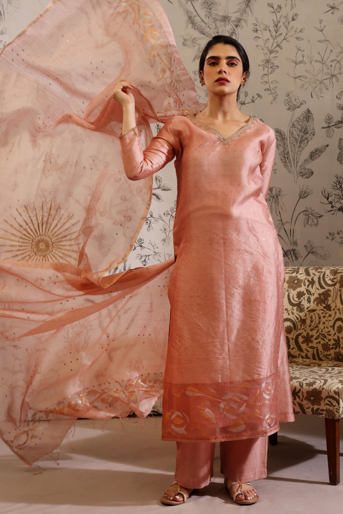 Udaya Old Rose Kurta Set