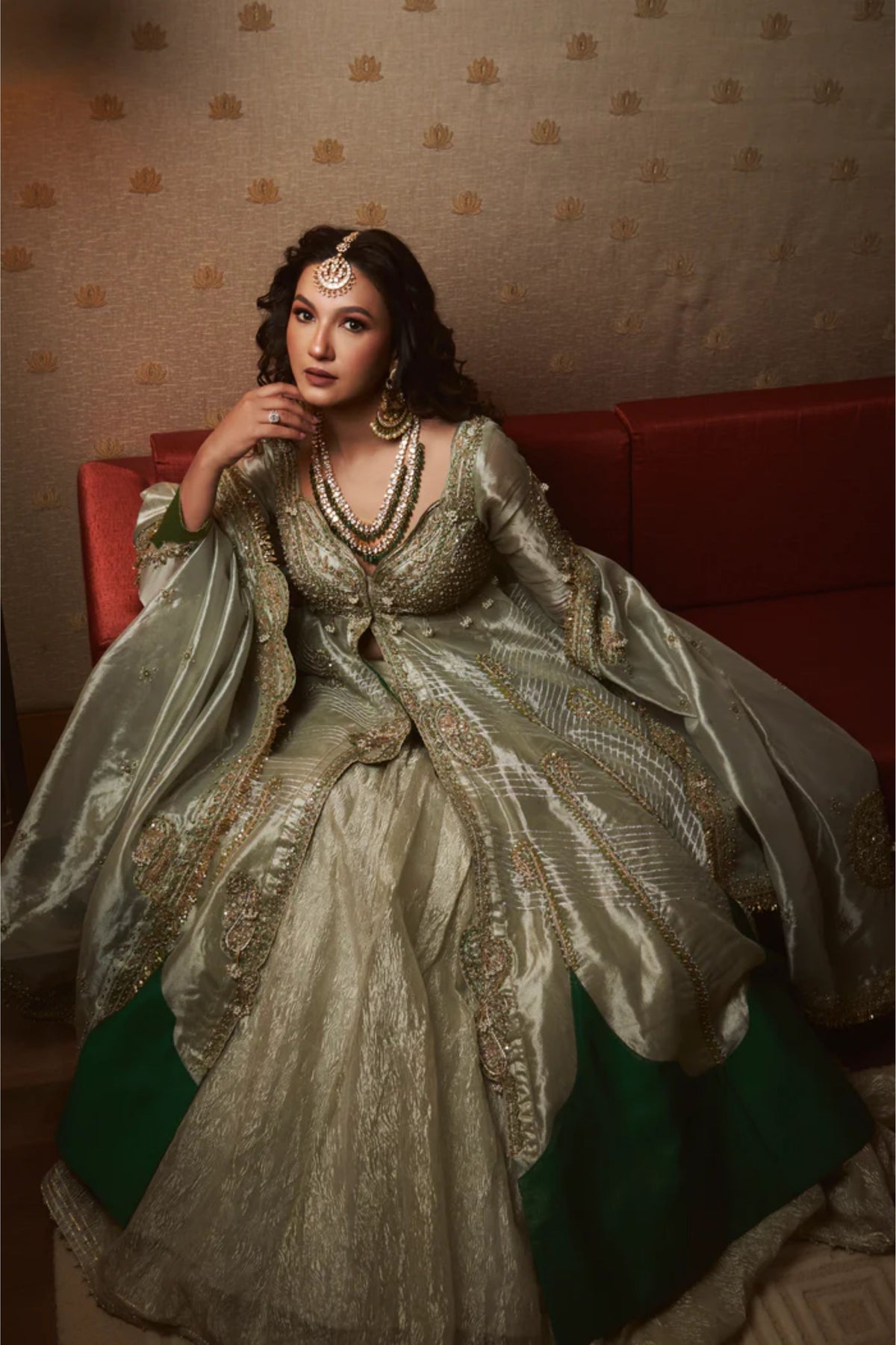 Pearl Gold Skirt Set