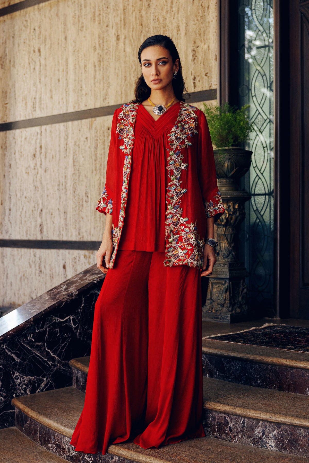 Red Jacket Set