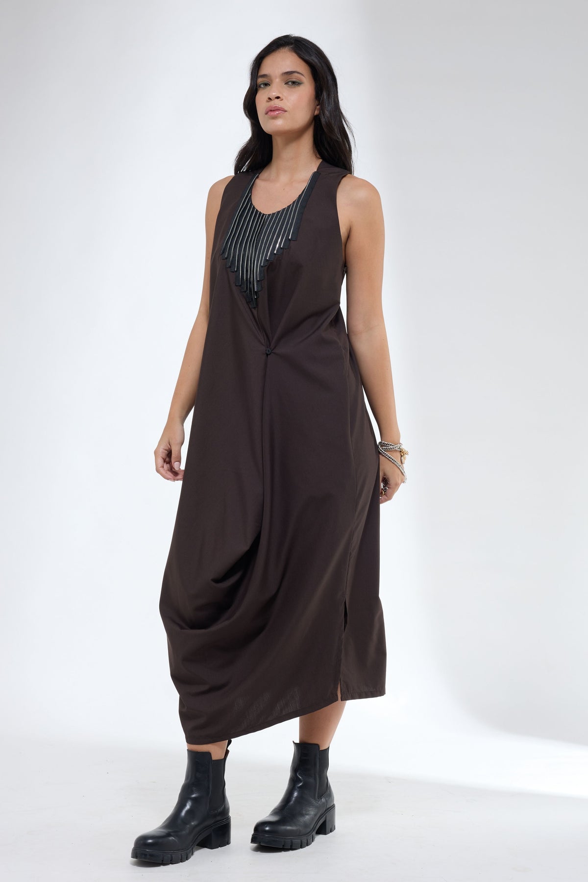 Brown Halter Dress