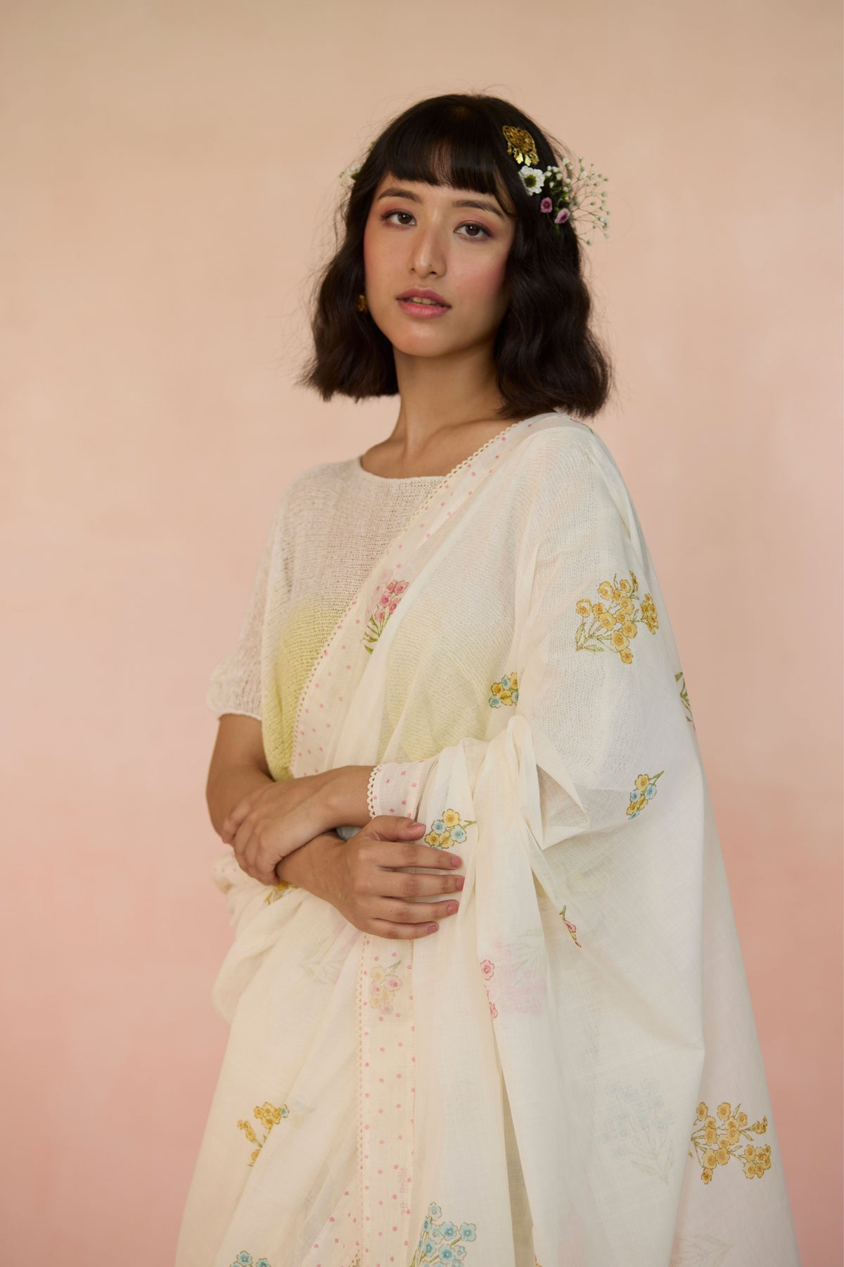 Ditsy Cotton Saree