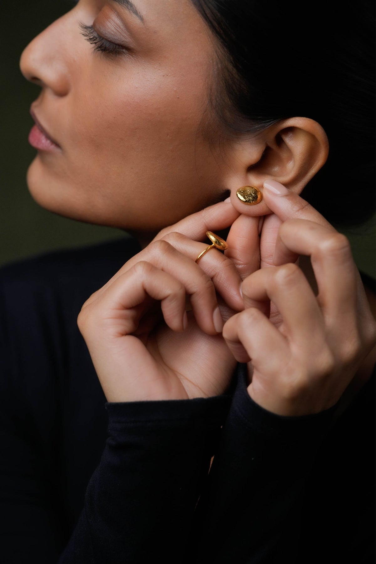 Sophie Large Golden Studs