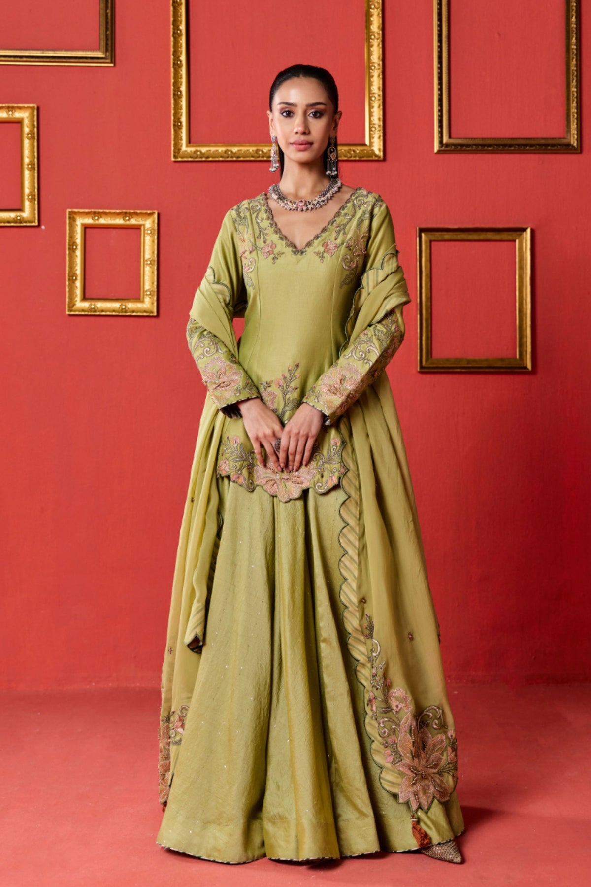 Sitara Green Lehenga Set