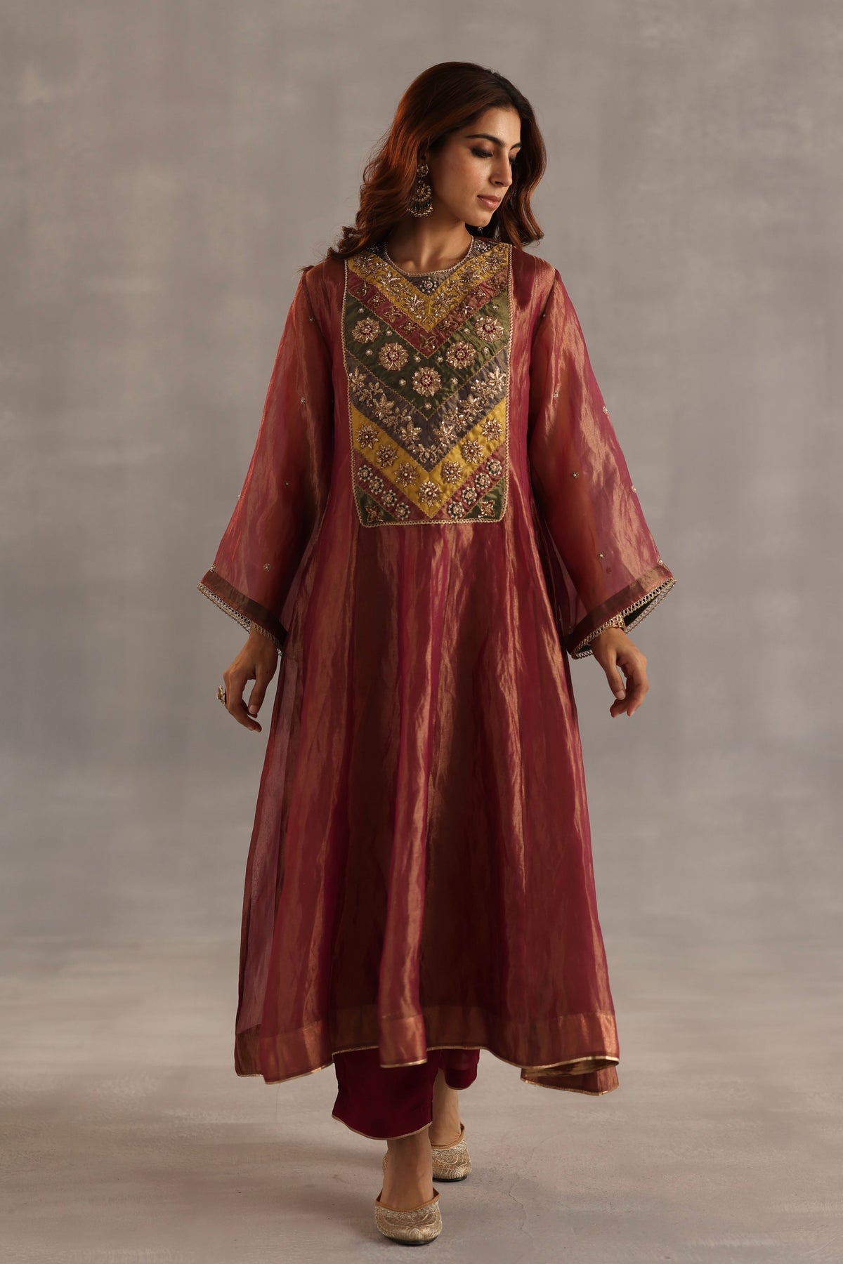 Navratna Garnet Kurta Set