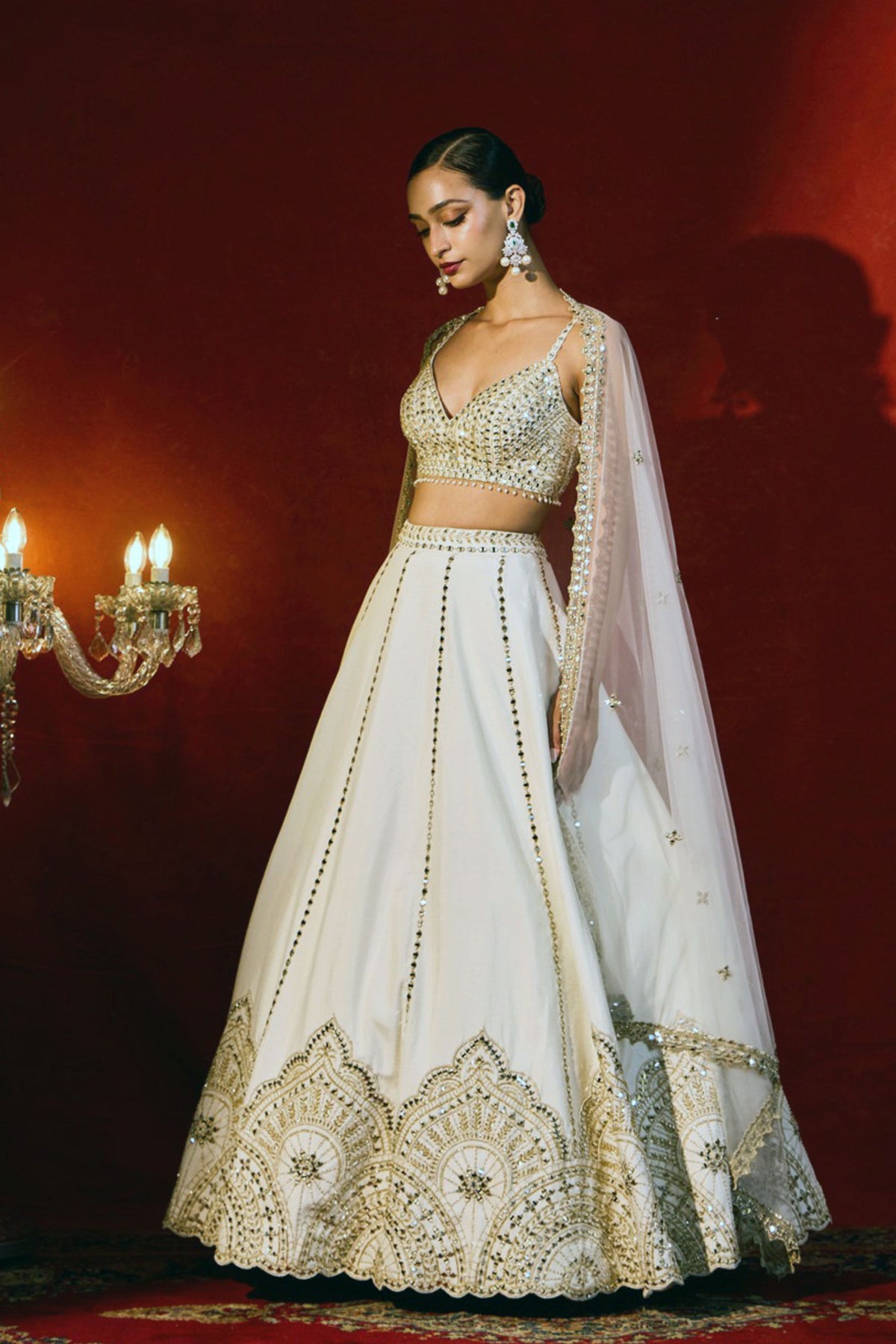 Mirror Scallop  Lehenga Set