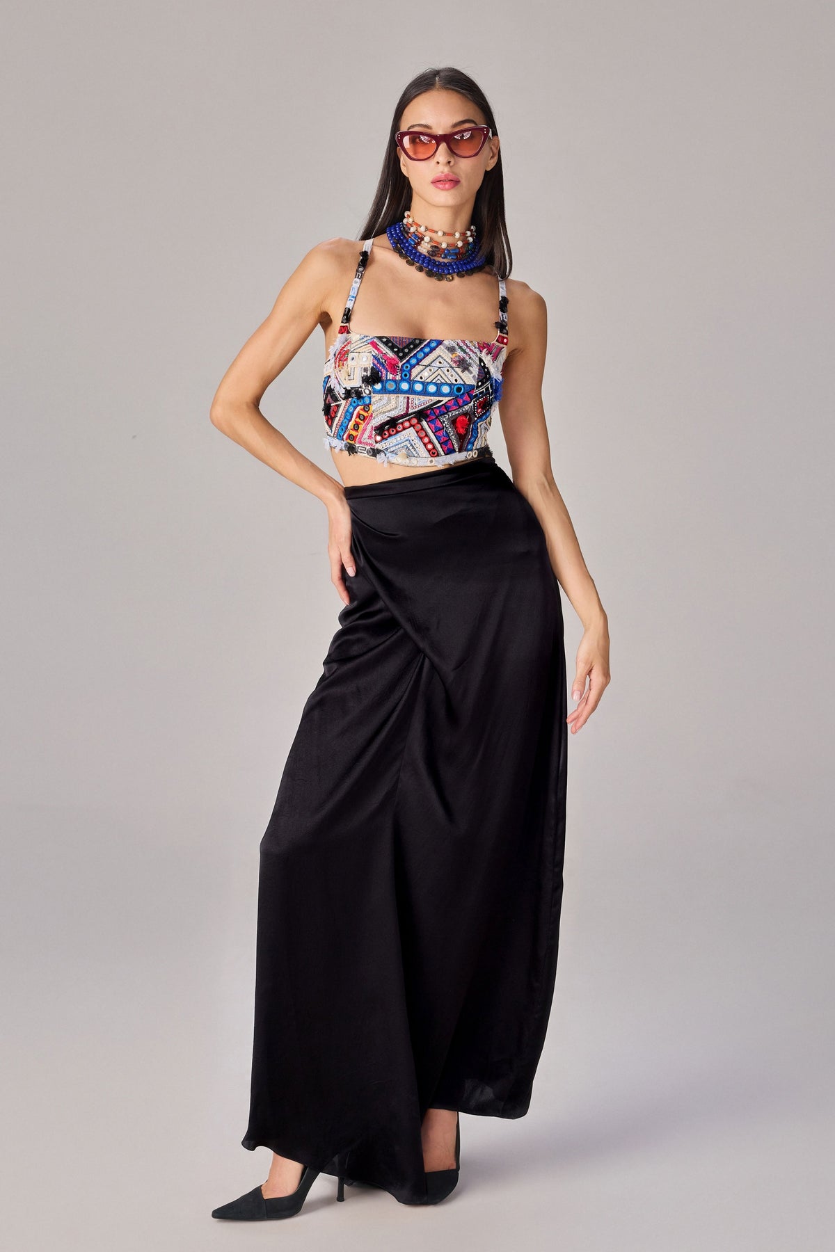 Black Zuri High Waist Skirt