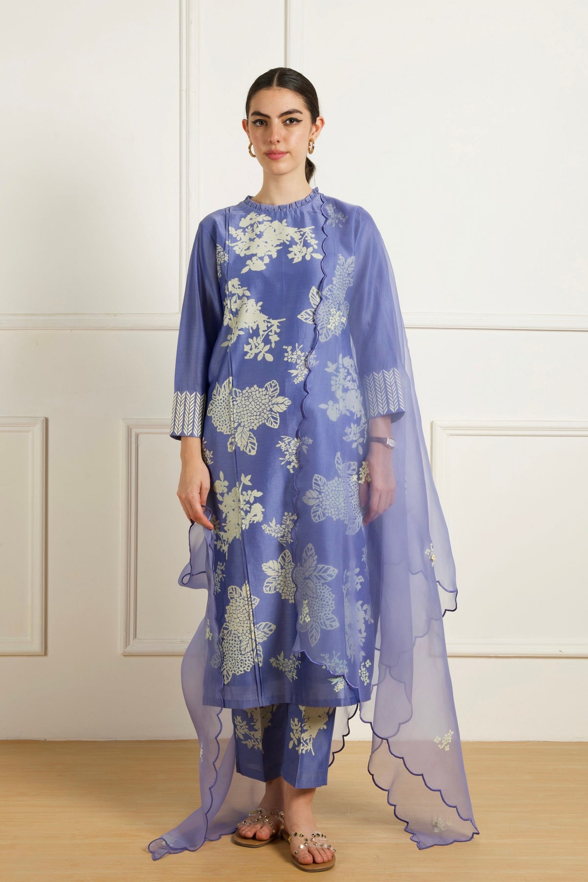 Twilight Front Pleats Kurta Set