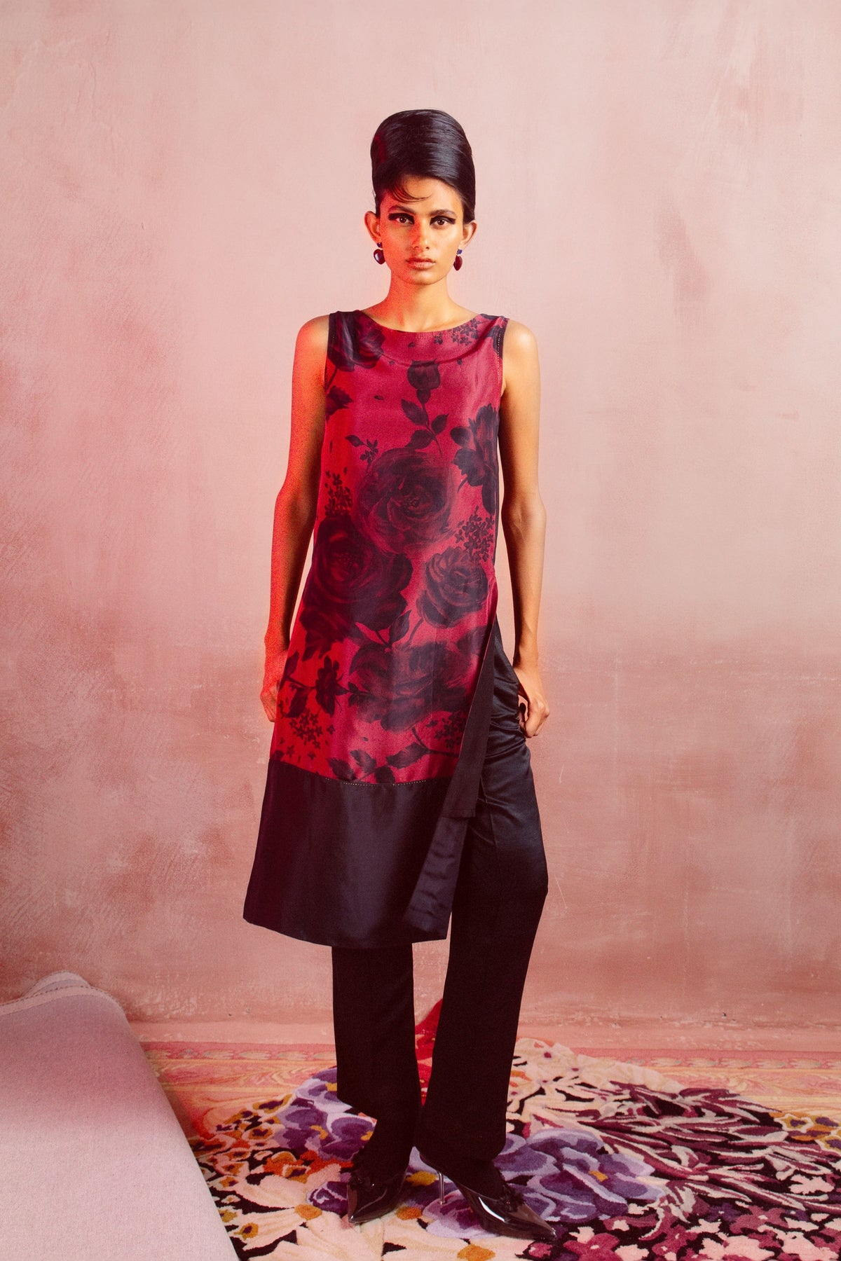 Dusky Garnette Printed Kurta Set