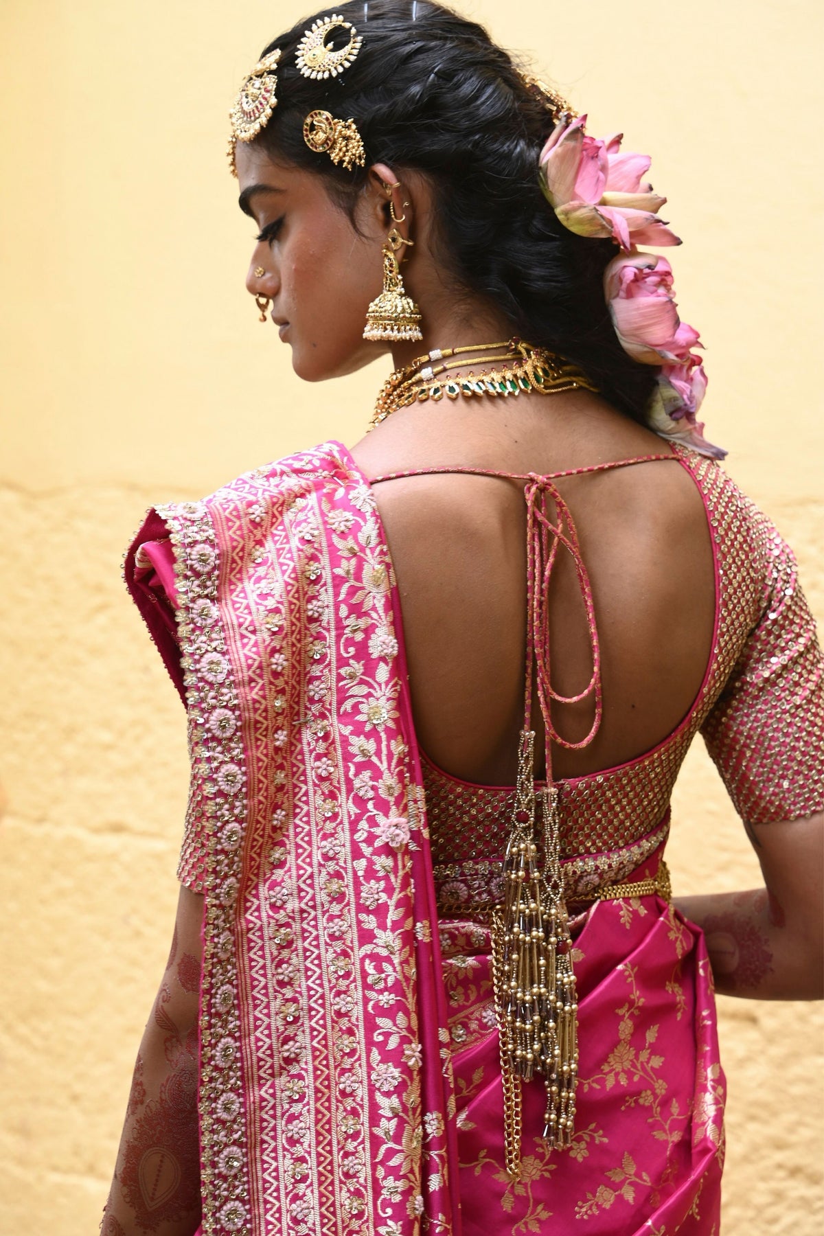 Valli Fuchsia Saree