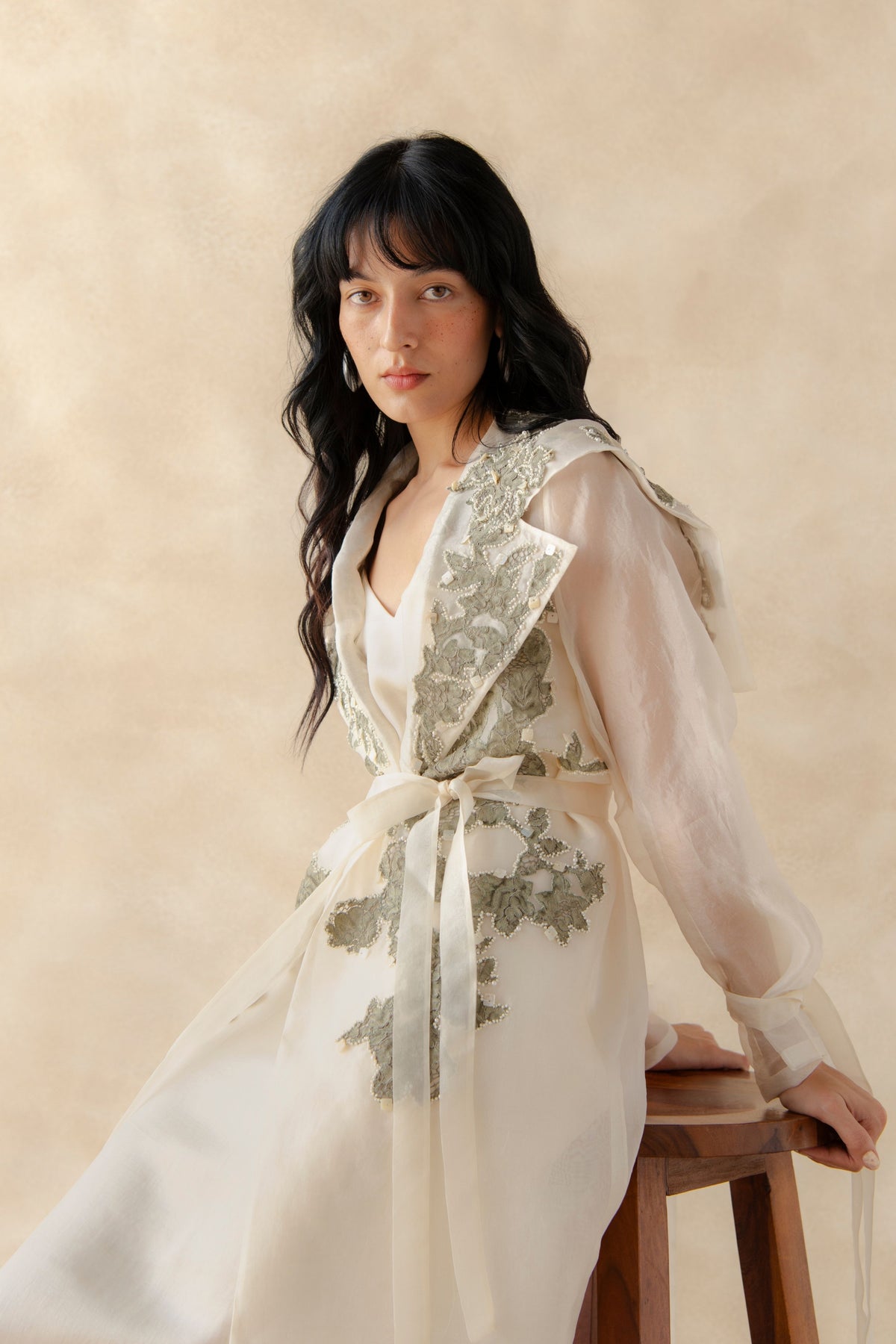 Organza Trench Coat Slip Inner