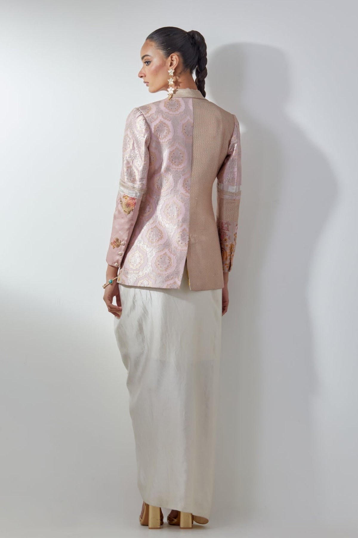 Pink Embroidery Blazer