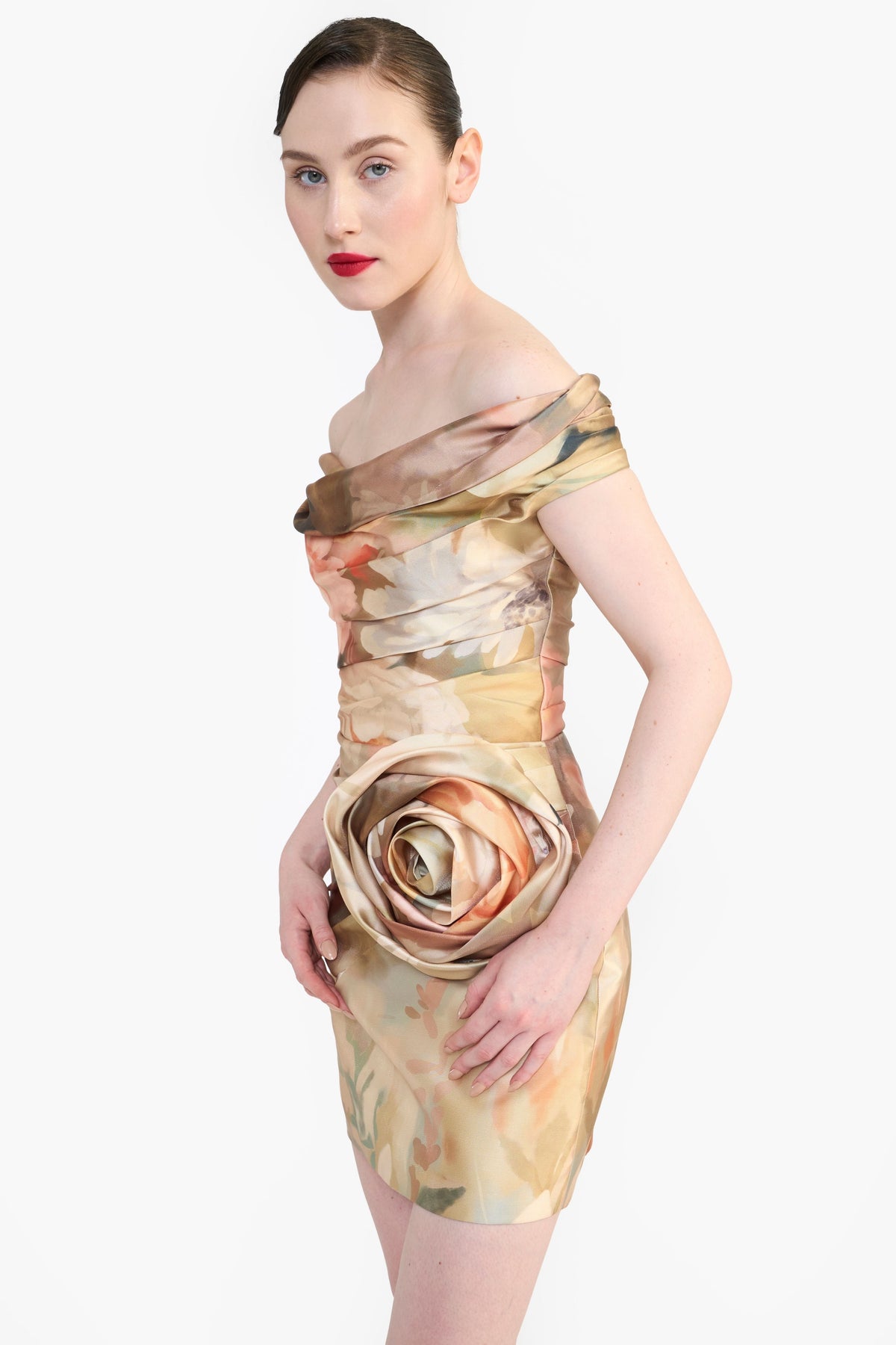 Off Shoulder Draped Mini