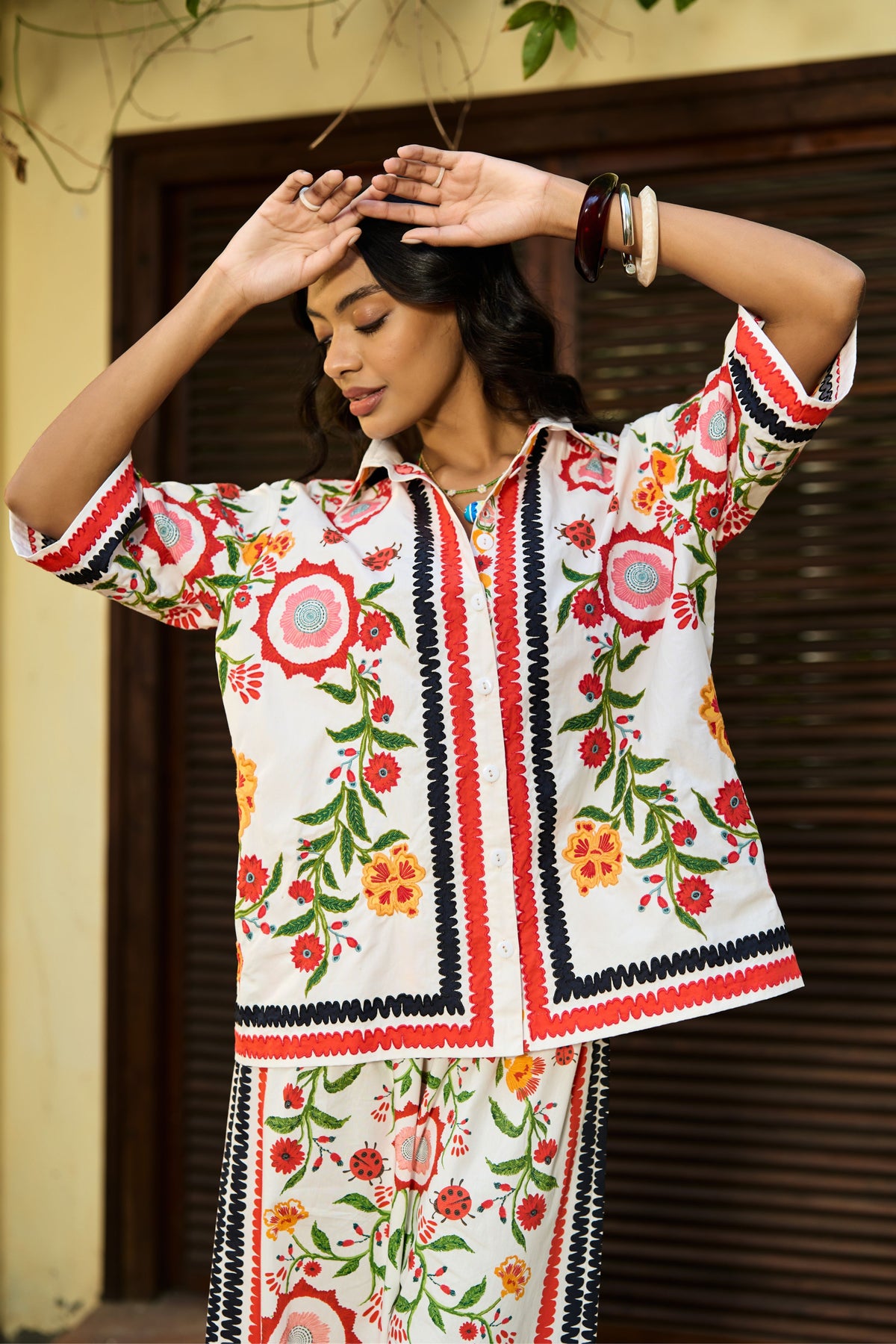 Blair Embroidered Shirt &amp; Pants Set